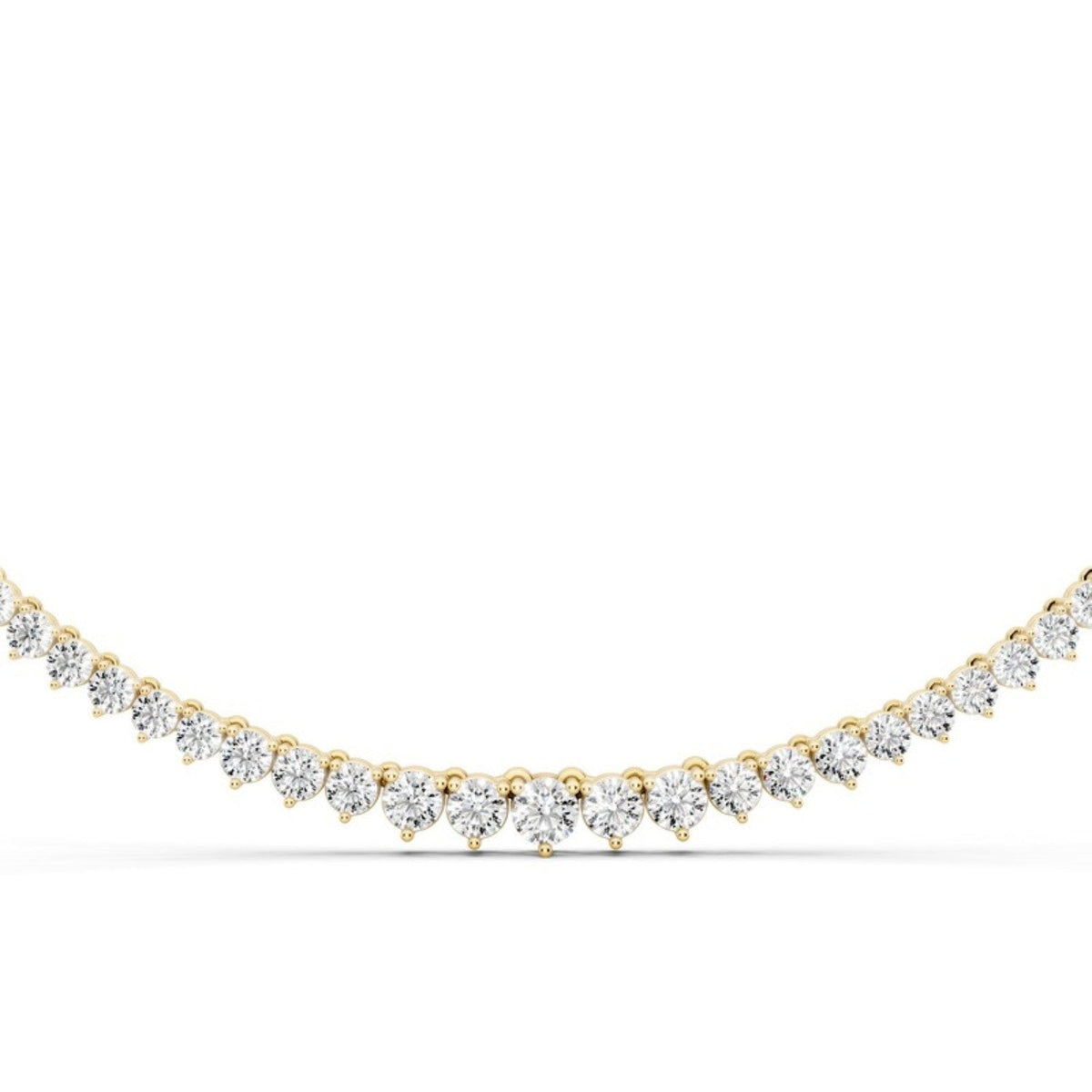 12 Carat Graduated Diamond Tennis Necklace