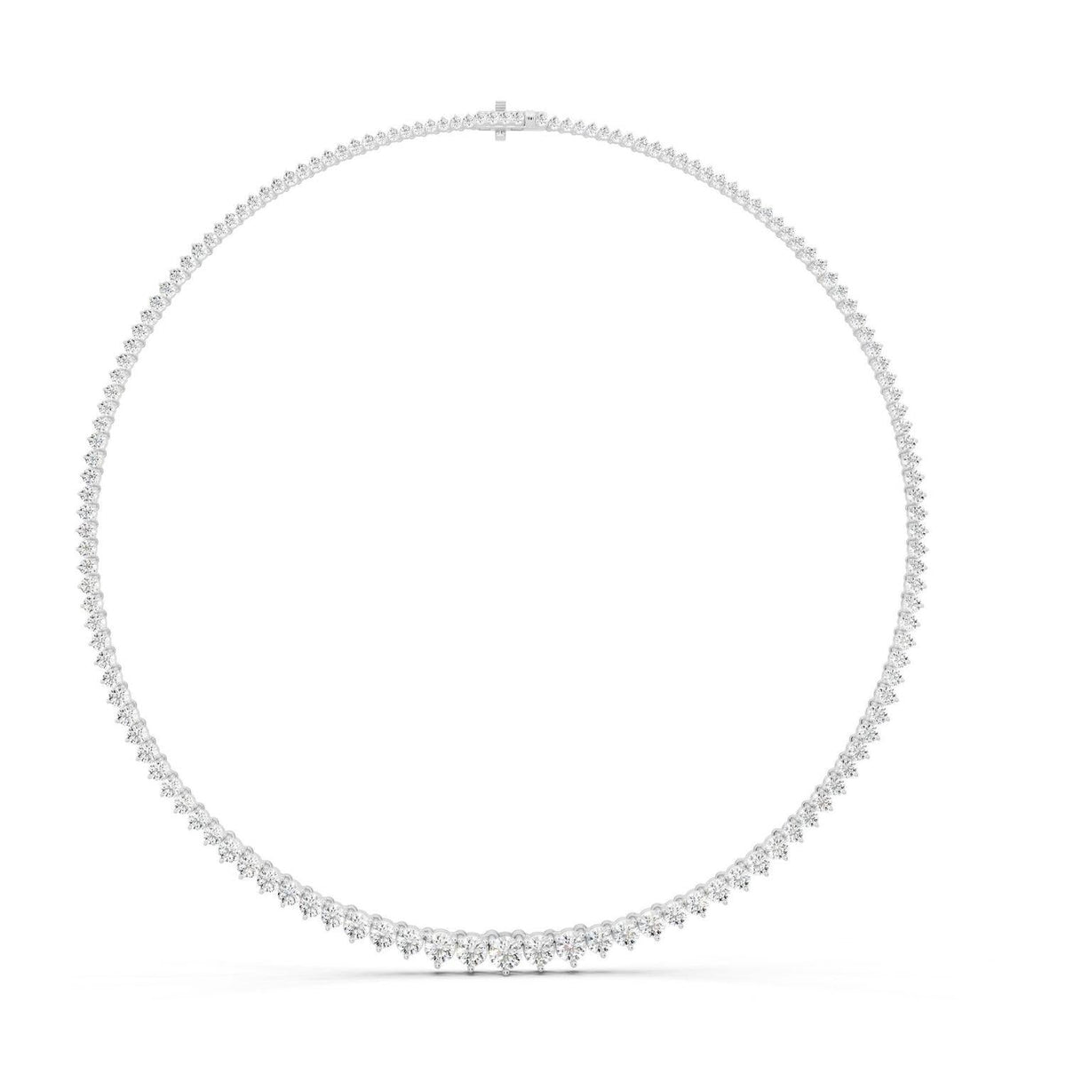 12 Carat Graduated Diamond Tennis Necklace
