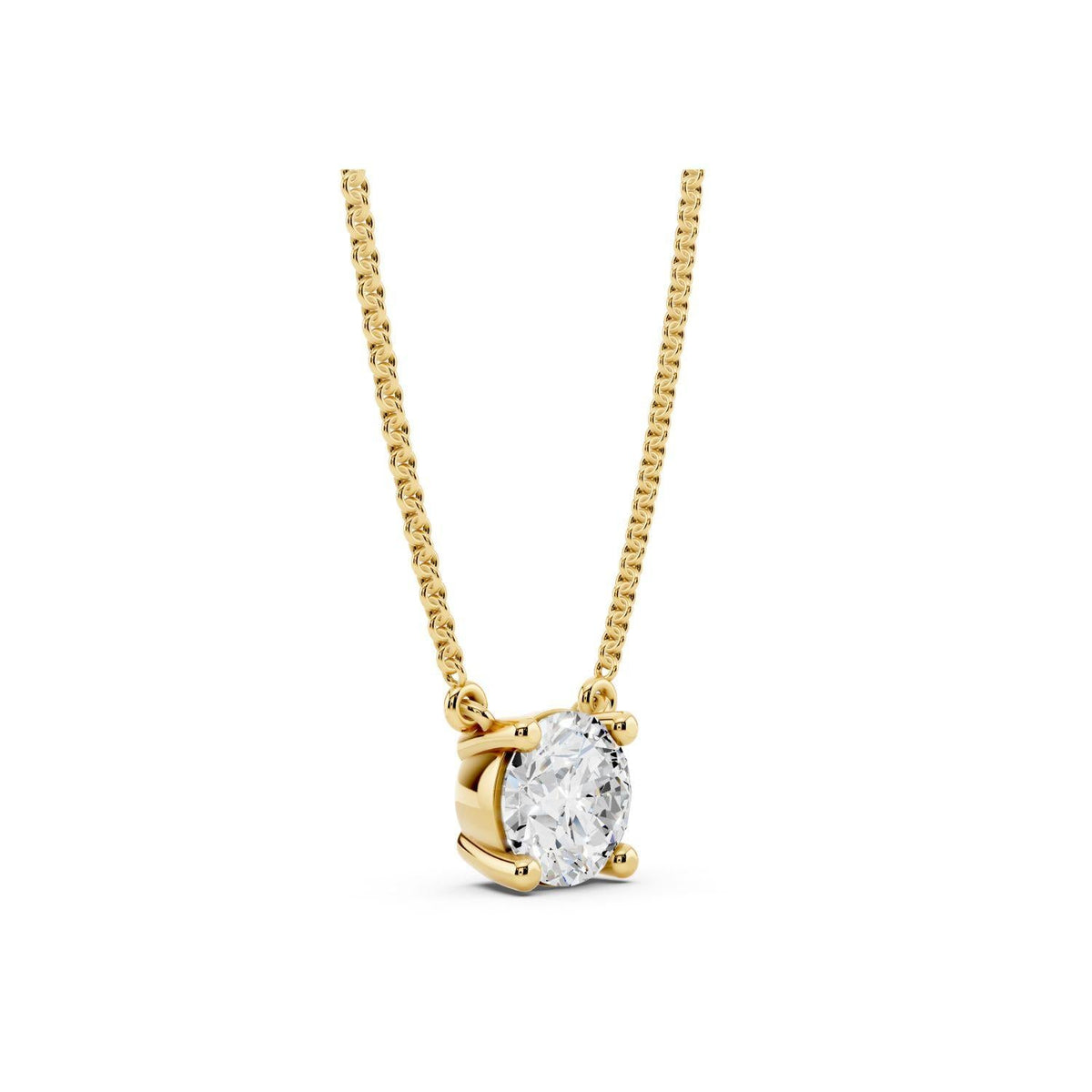 1/2 Carat Round Diamond Solitaire Necklace