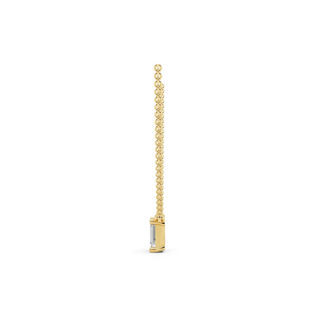 1/4 Carat Emerald Cut Diamond Pendant Necklace