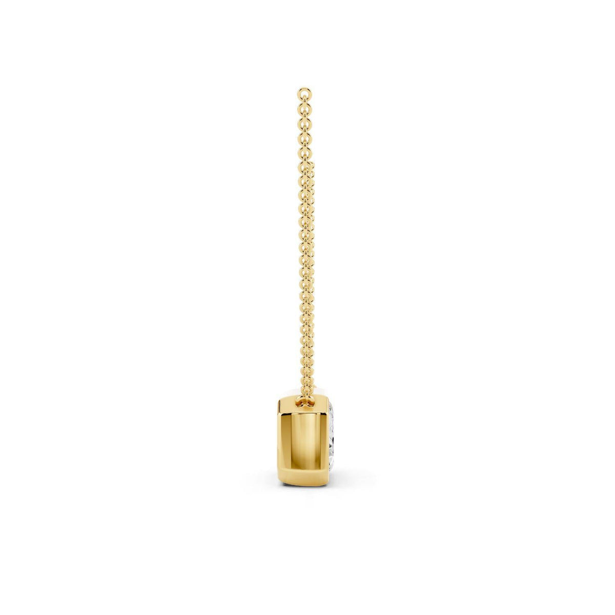 2 Carat Emerald Cut Bezel Necklace