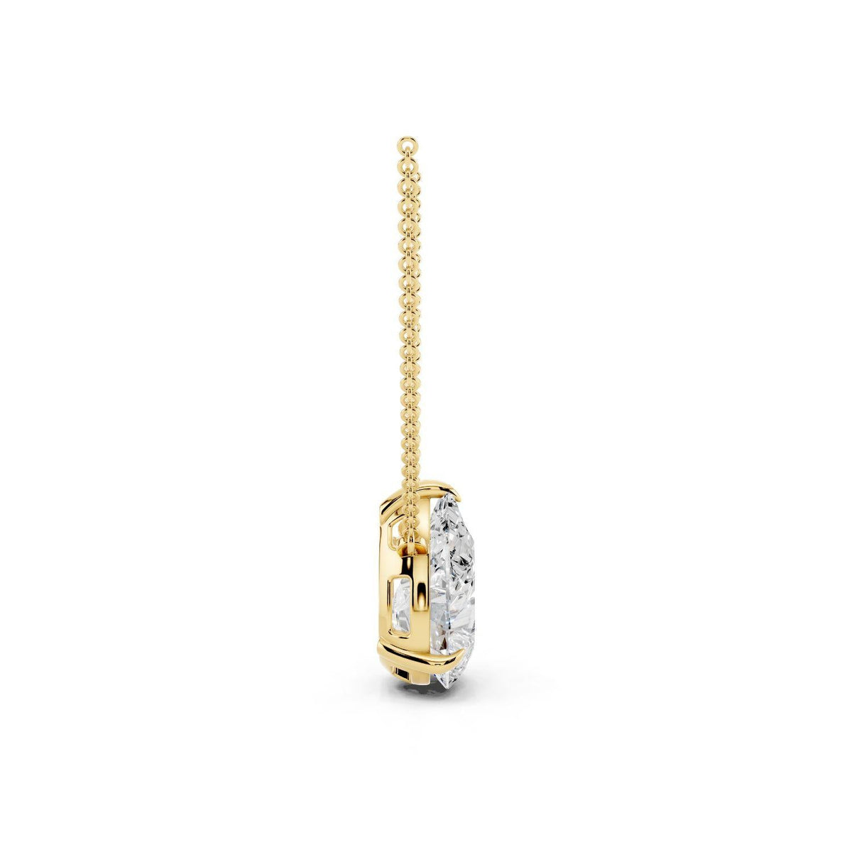 2 Carat Pear Solitaire Diamond Necklace