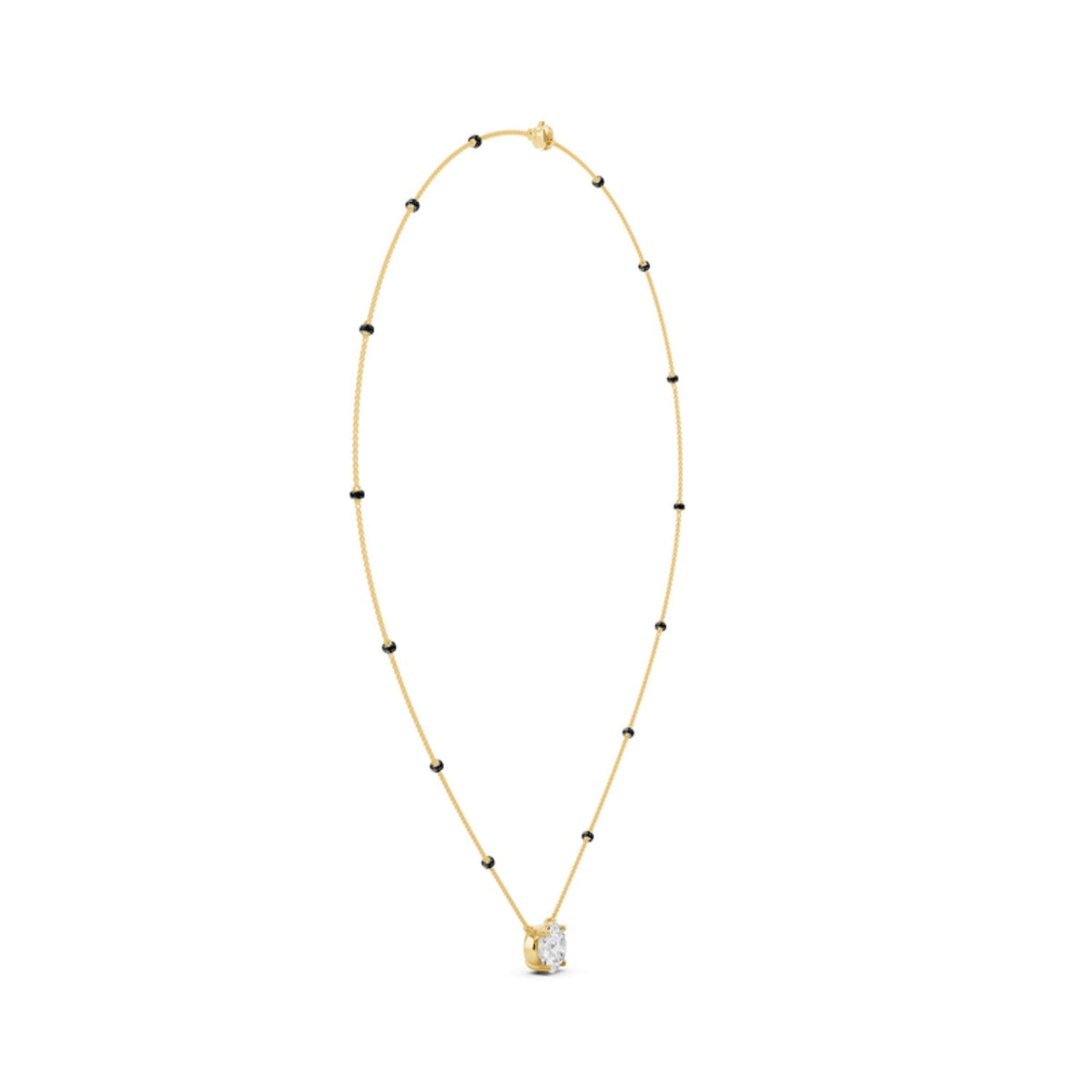 2 Carat Round Solitaire Mangalsutra