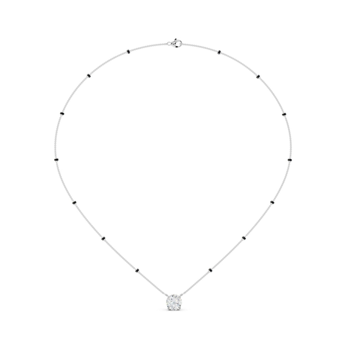 2 Carat Round Solitaire Mangalsutra