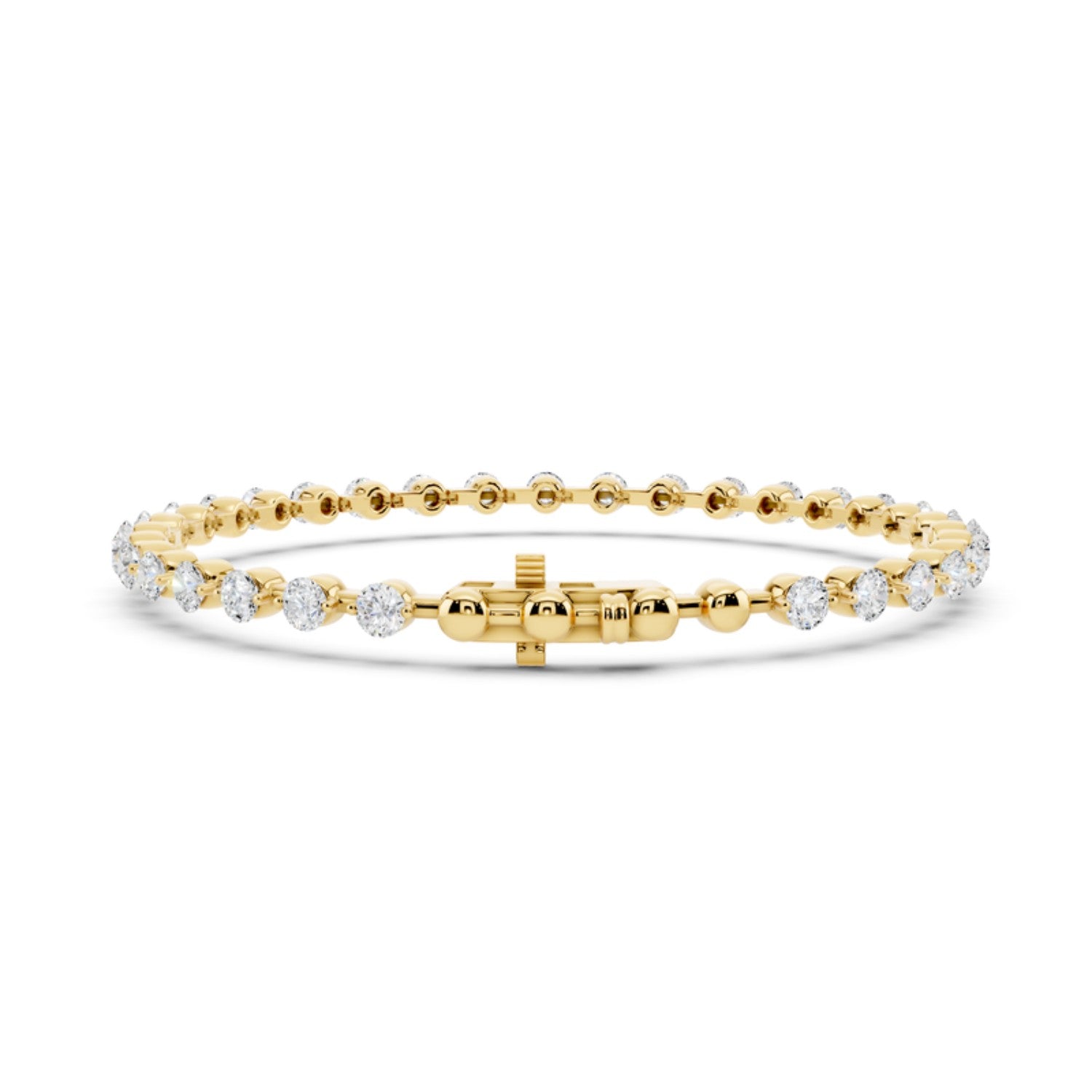 2 Carat Spaced Diamond Tennis Bracelet, detail view 2