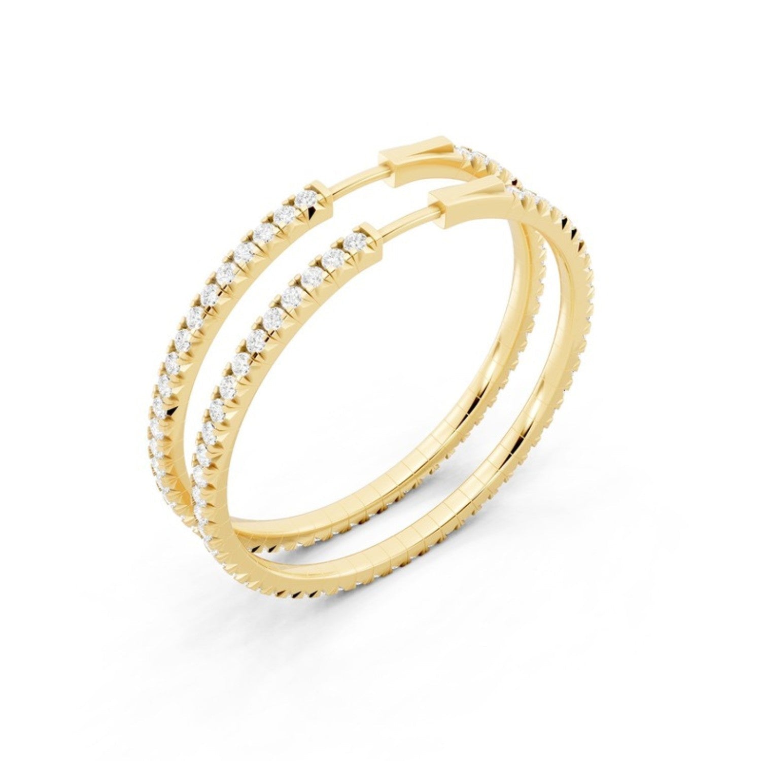 3 Carat Lab Grown Diamond Hoop Earrings