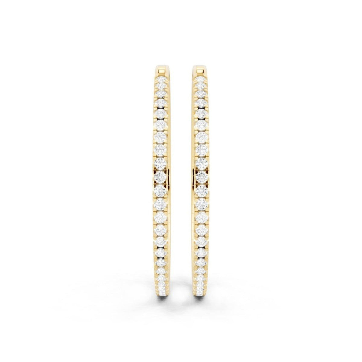 3 Carat Lab Grown Diamond Hoop Earrings