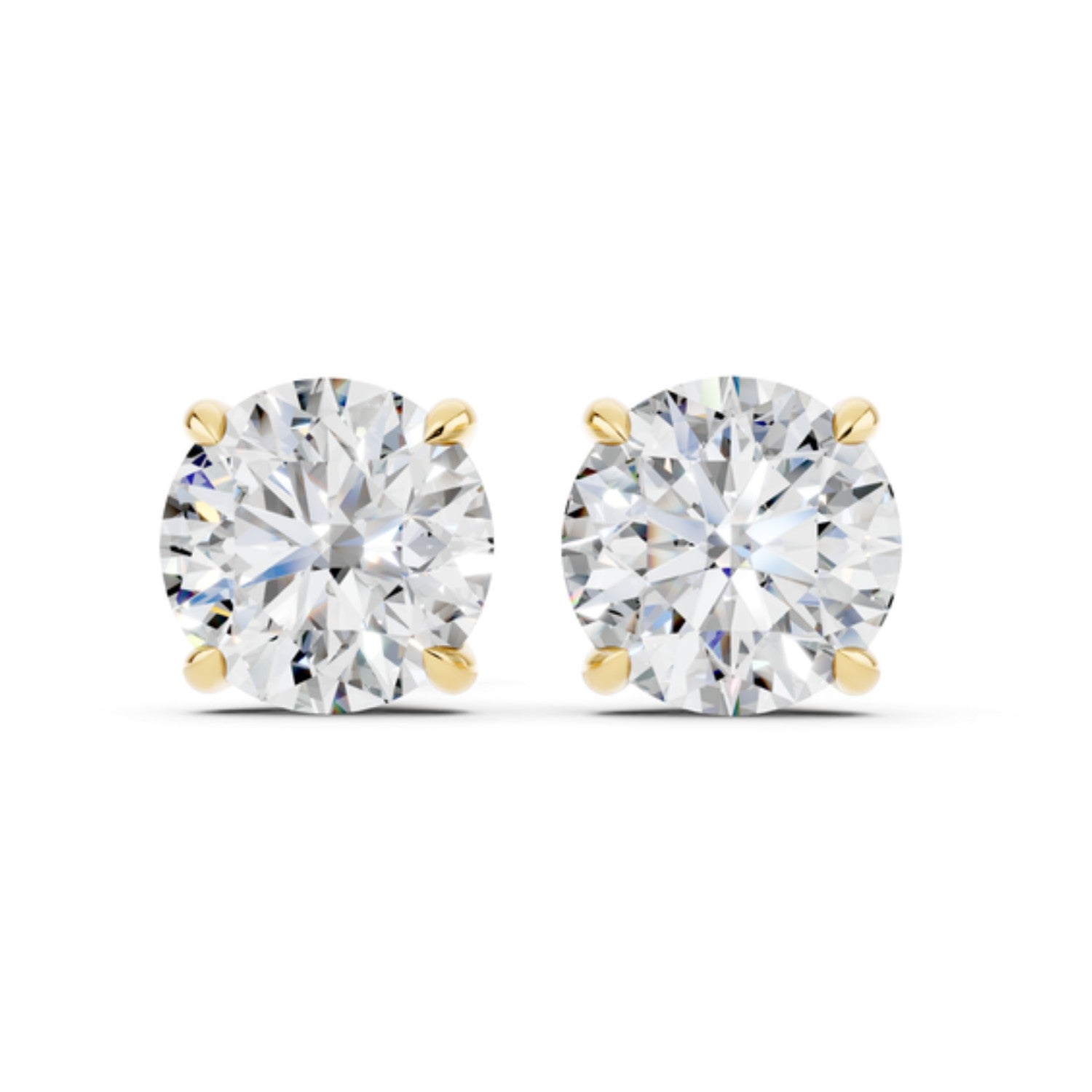3 Carat Lab Grown Diamond Stud Earrings, detail view 1
