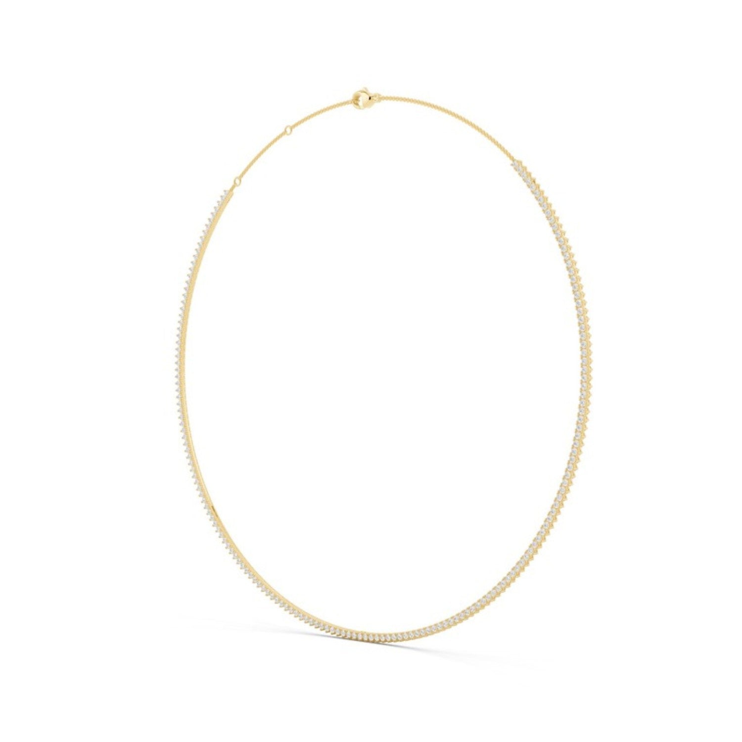 3 Carat Lab Grown Diamond Tennis Necklace, detail view 2
