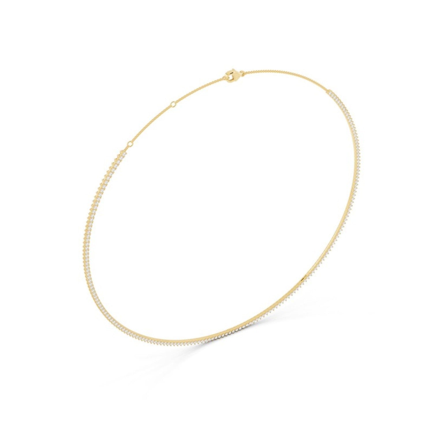 3 Carat Lab Grown Diamond Tennis Necklace, detail view 3