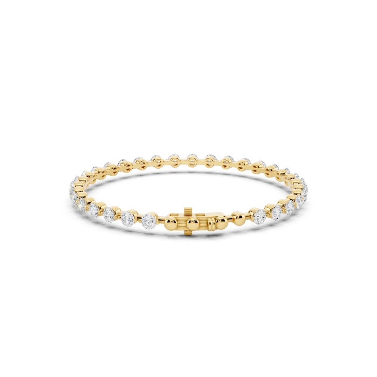 3 Carat Spaced Diamond Tennis Bracelet, detail view 2