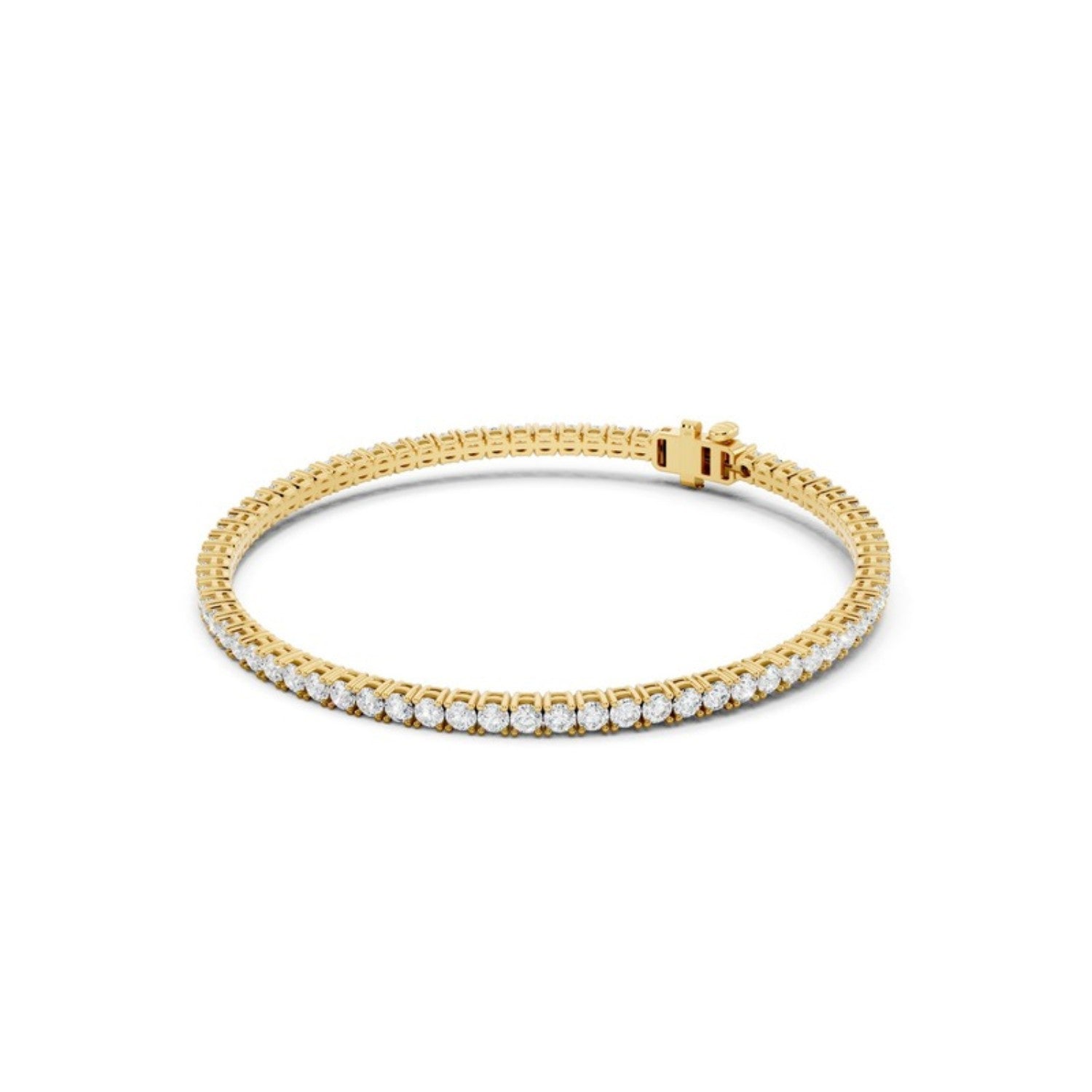 4 Carat Diamond Tennis Bracelet (7.5") in 14K yellow gold by Seema Fine Jewelry
