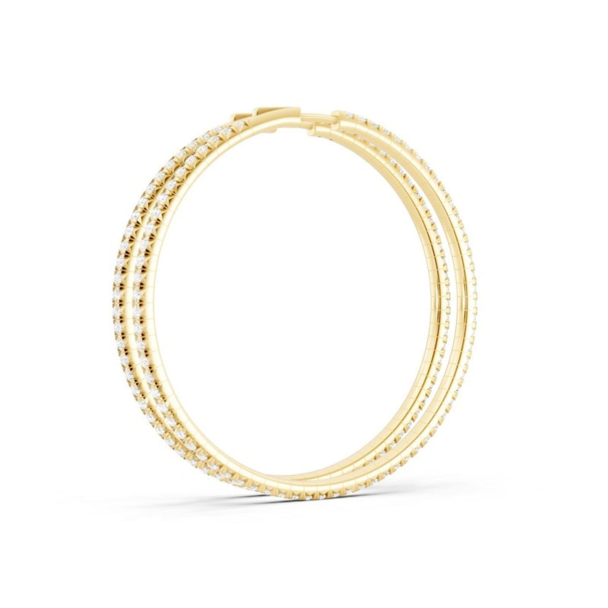 4 Carat Lab Grown Diamond Hoop Earrings