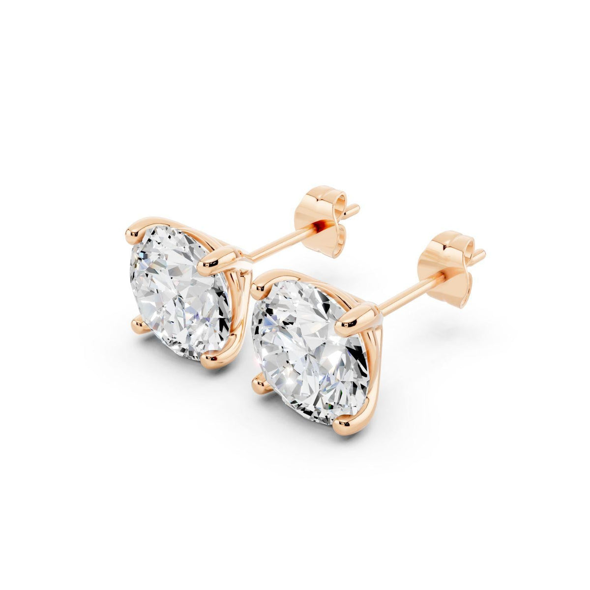 4 Carat Lab Grown Diamond Stud Earrings