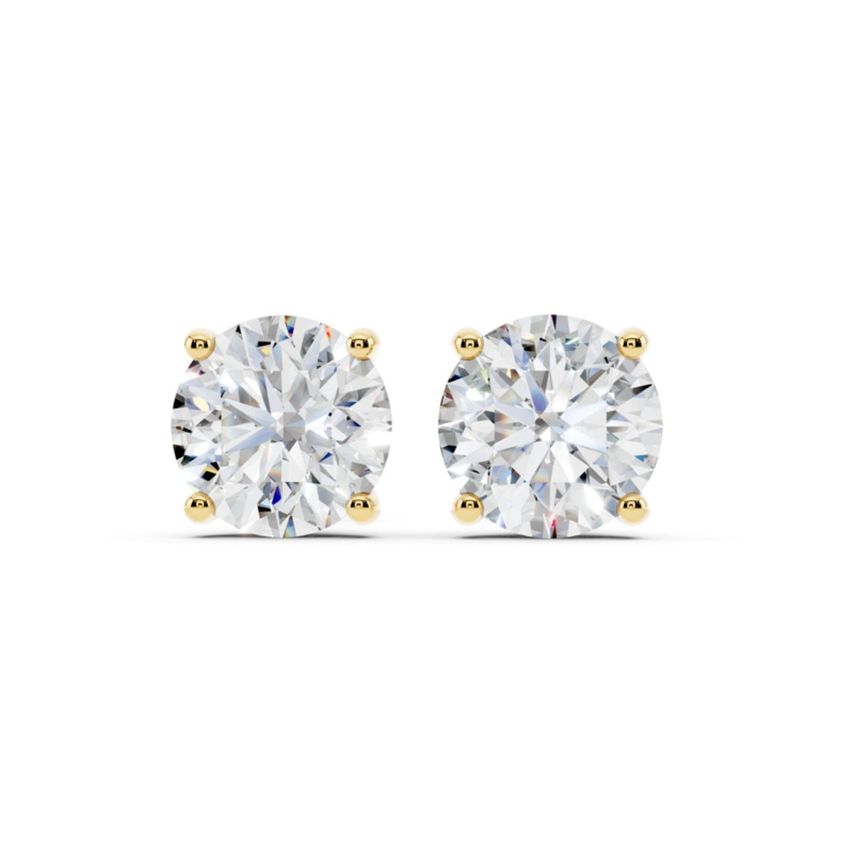 4 Carat Lab Grown Diamond Stud Earrings