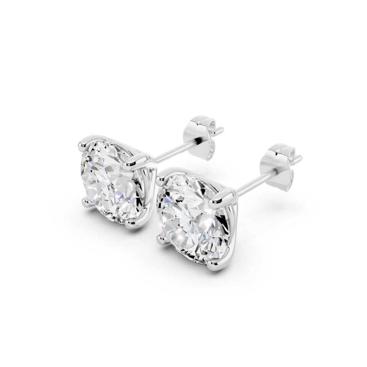 4 Carat Lab Grown Diamond Stud Earrings