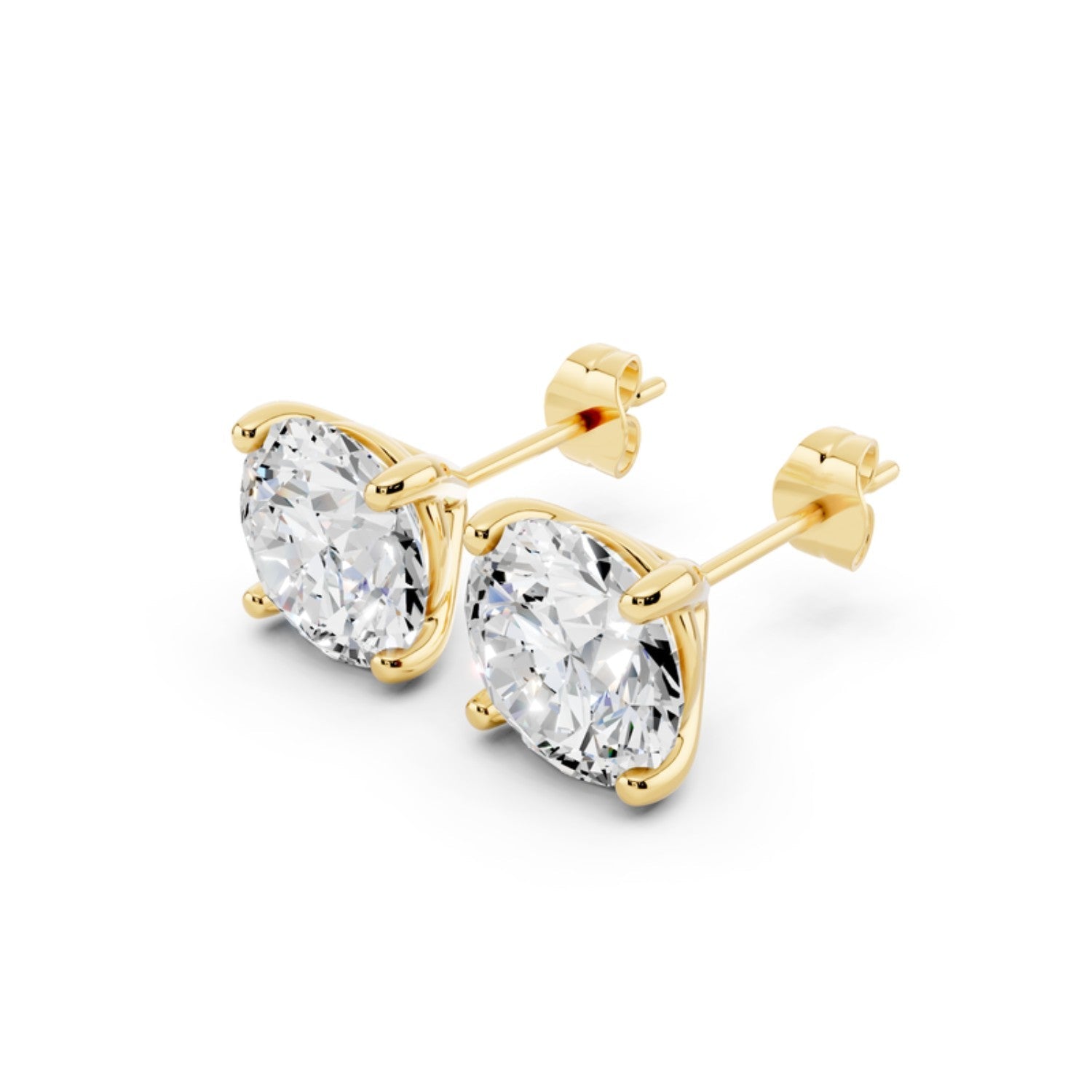 4 Carat Lab Grown Diamond Stud Earrings