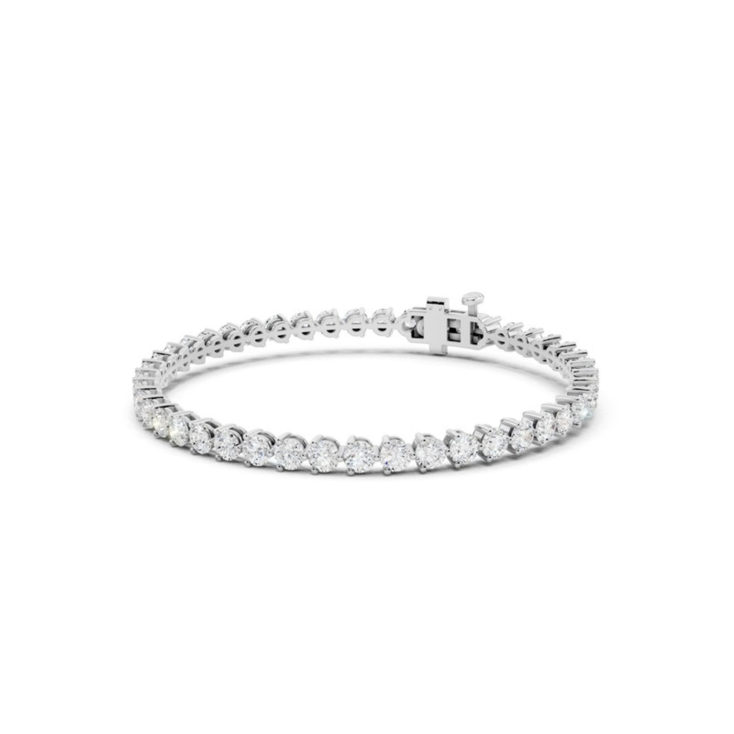 4 Carat Lab Grown Diamond Tennis Bracelet in 14K white gold