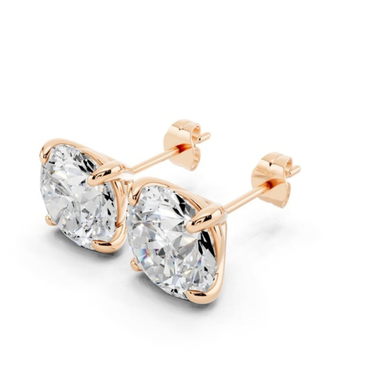 5 Carat Lab Grown Diamond Stud Earrings