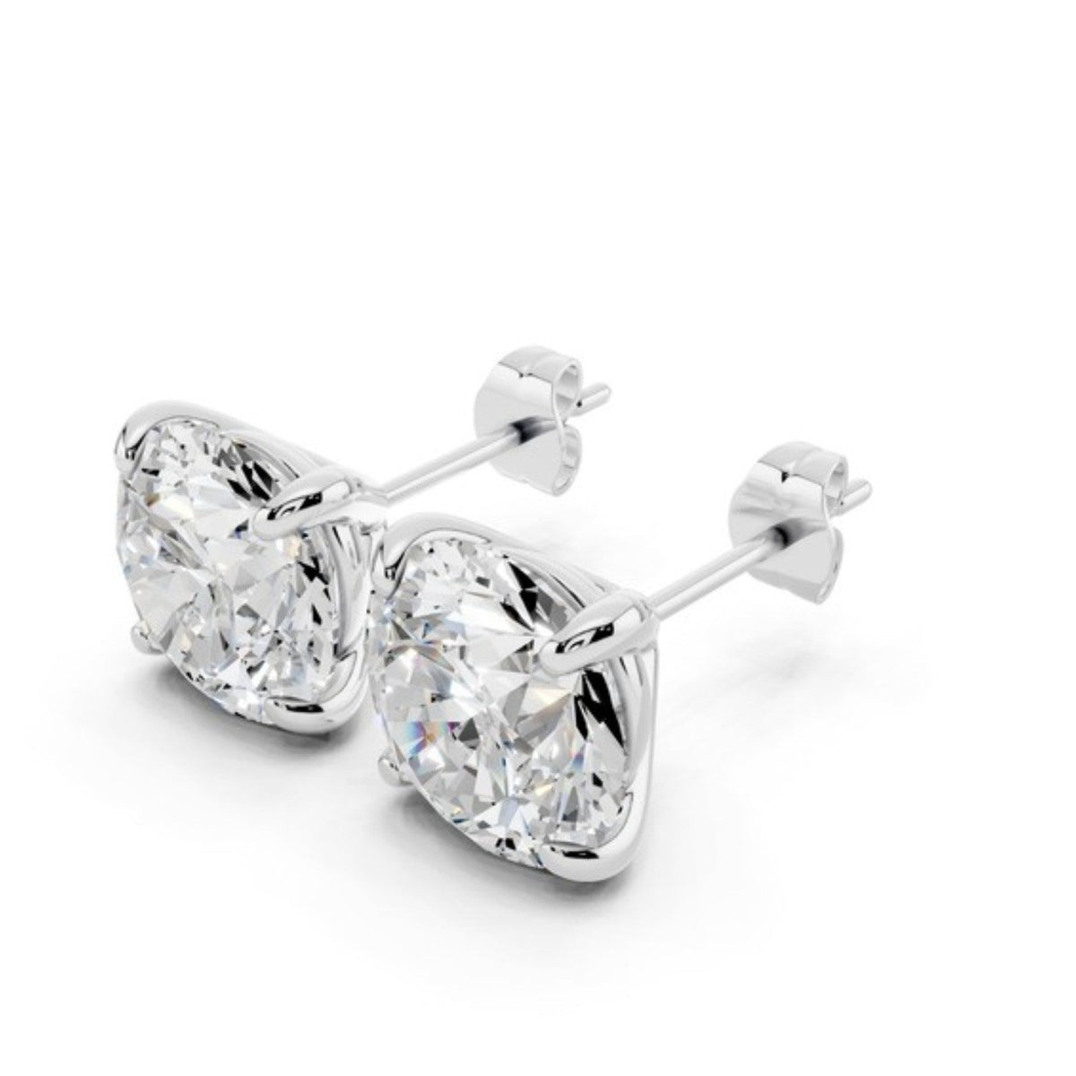 5 Carat Lab Grown Diamond Stud Earrings