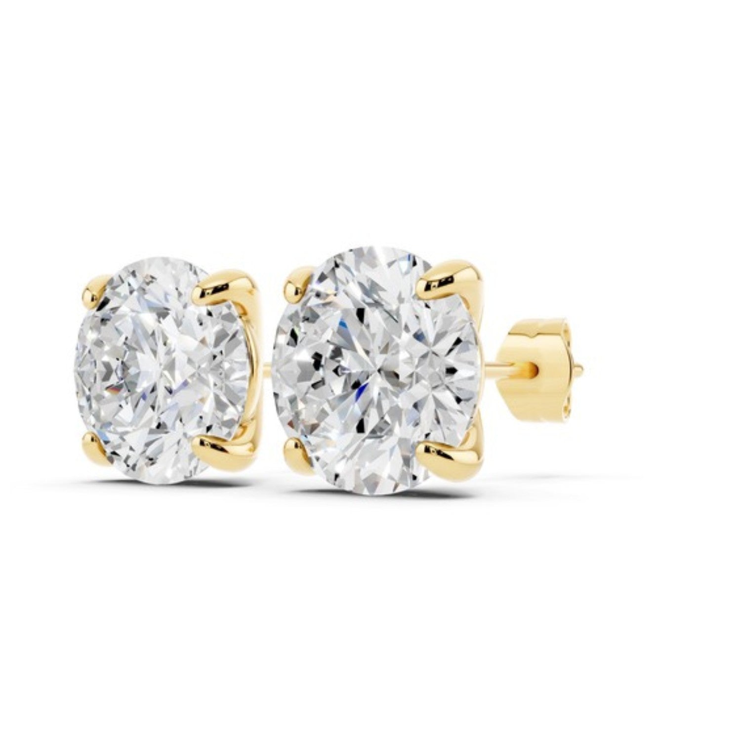 5 Carat Lab Grown Diamond Stud Earrings, detail view 1