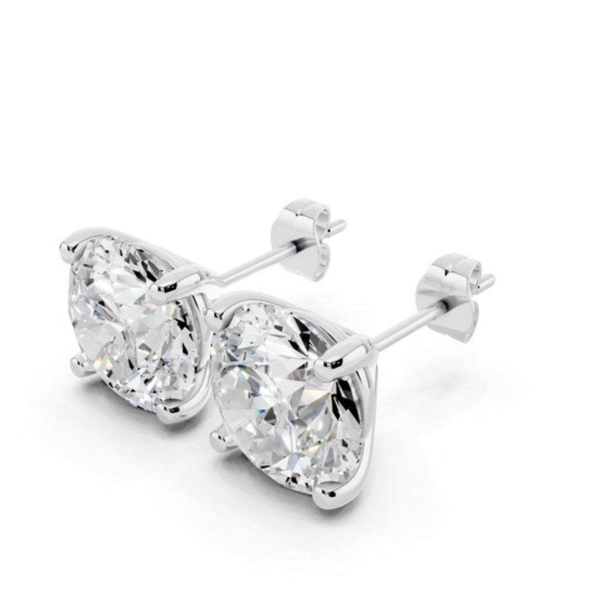 6 Carat Lab Grown Diamond Stud Earrings