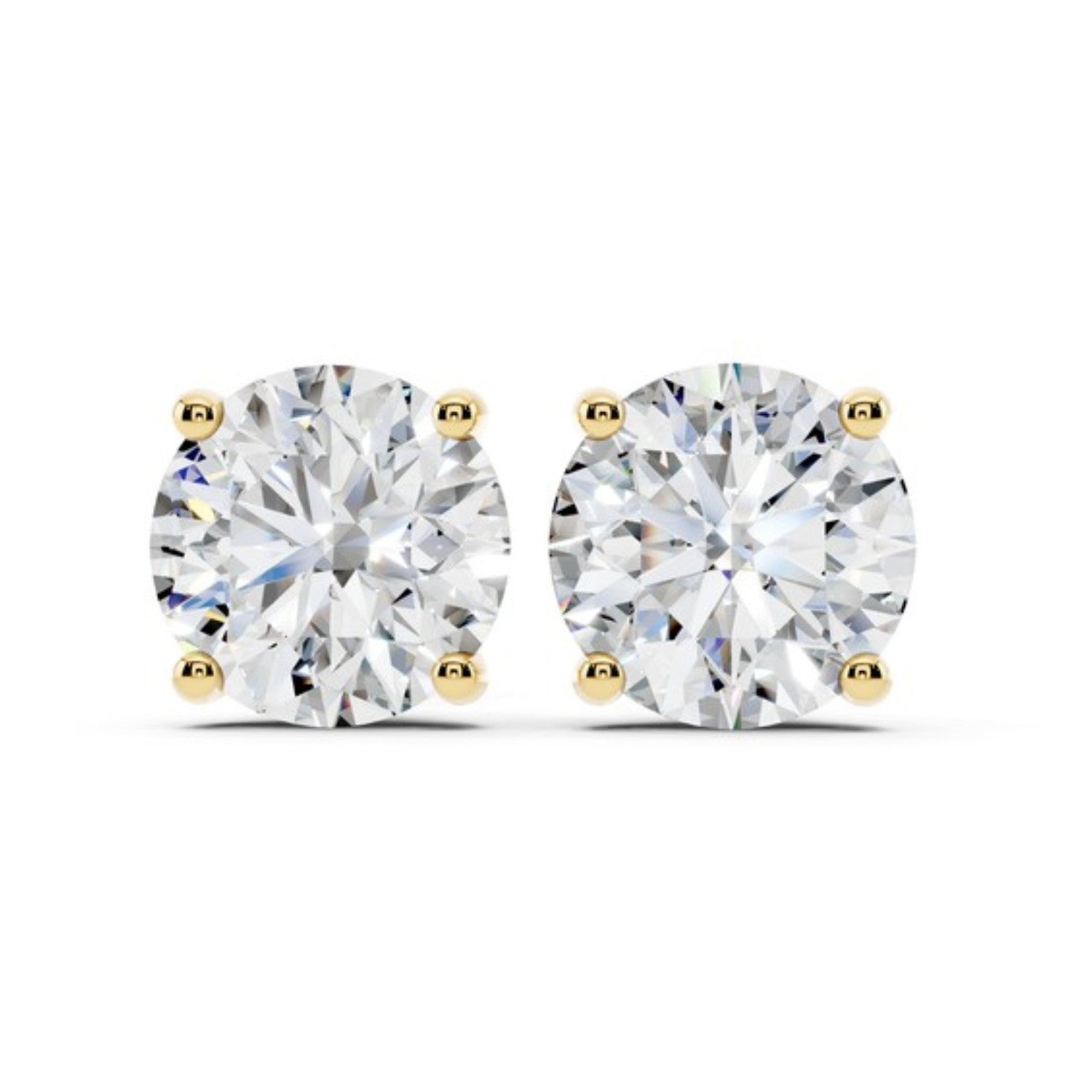 6 Carat Lab Grown Diamond Stud Earrings, detail view 1