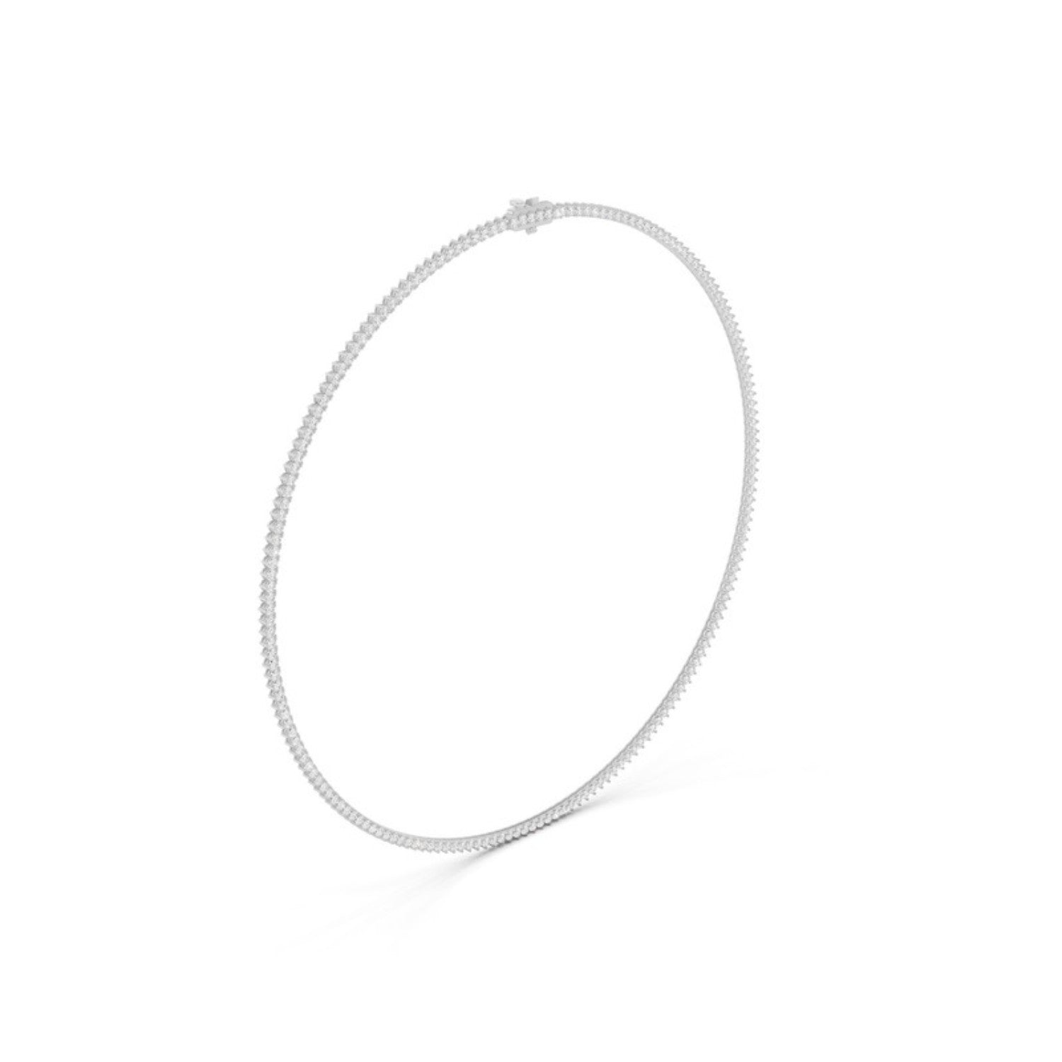 7 Carat Lab Grown Diamond Tennis Necklace in 14K white gold