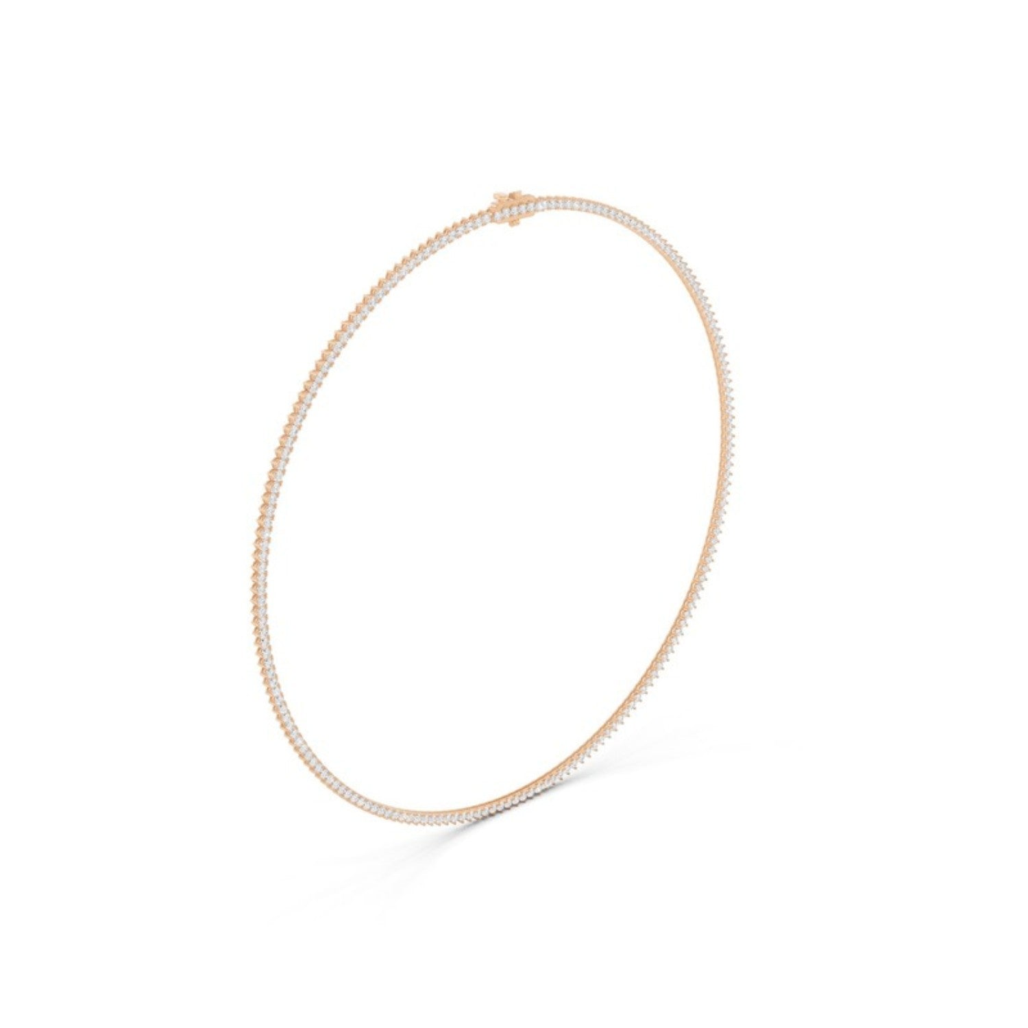 7 Carat Lab Grown Diamond Tennis Necklace, detail view 3