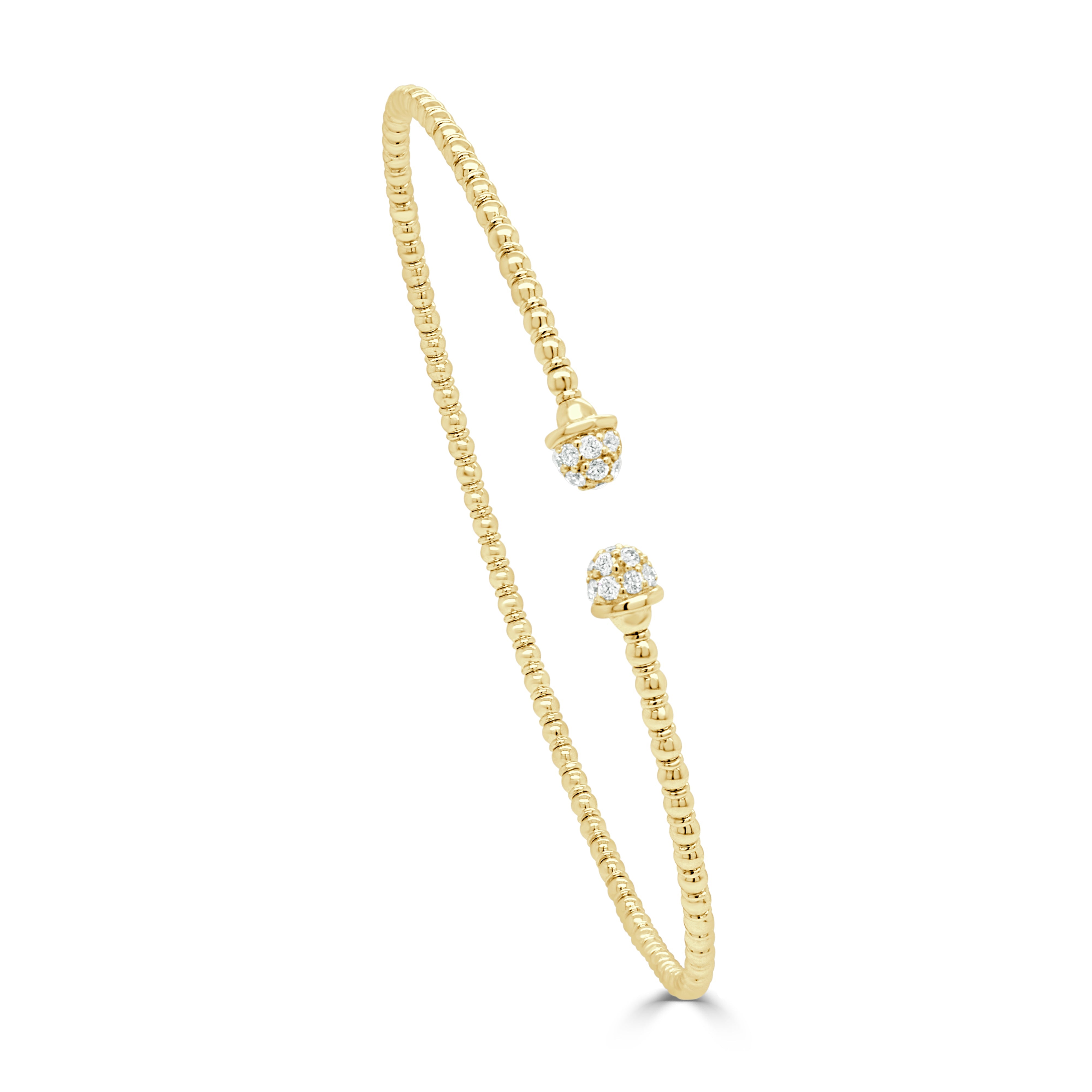 Flexible Beaded Diamond Bangle