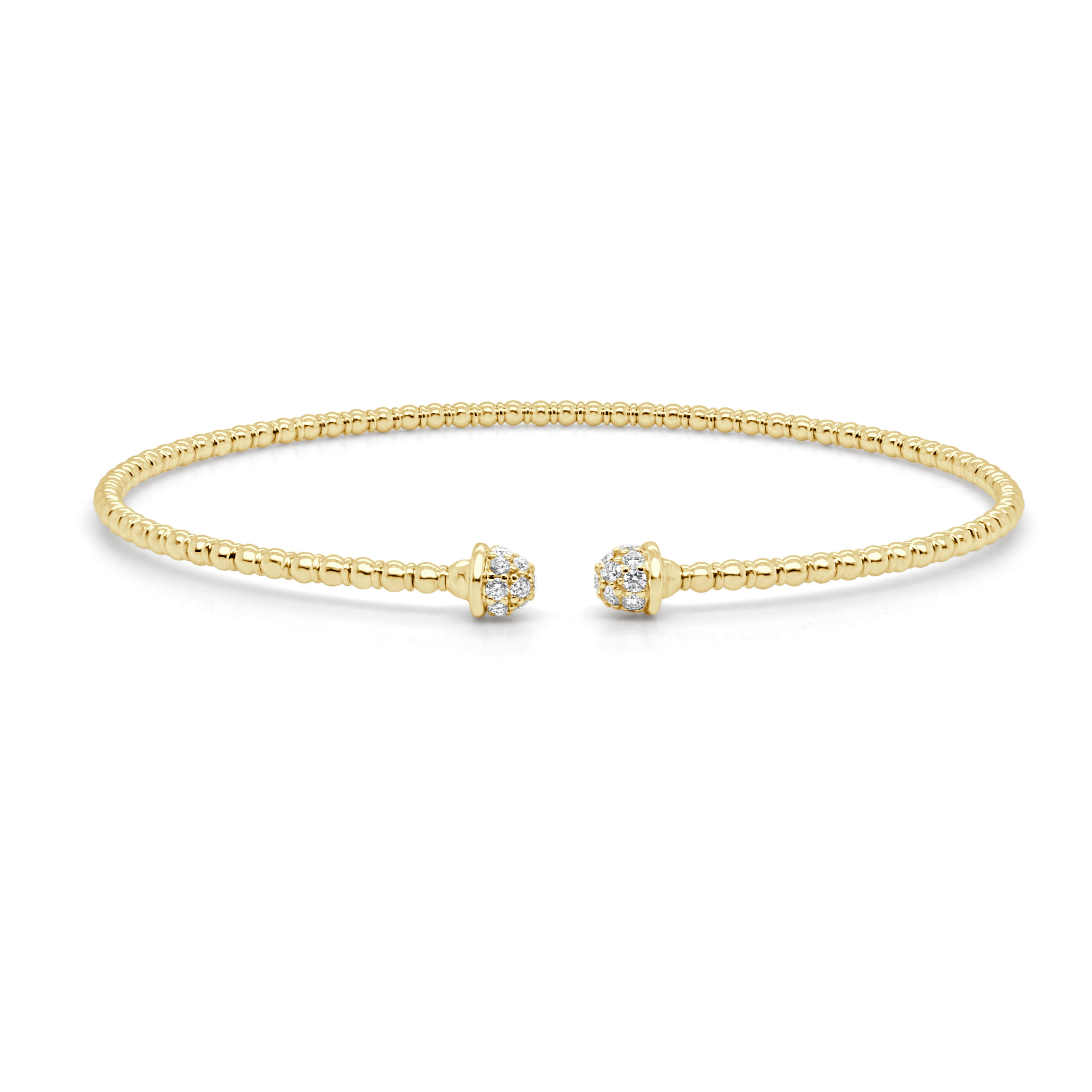 Flexible Beaded Diamond Bangle