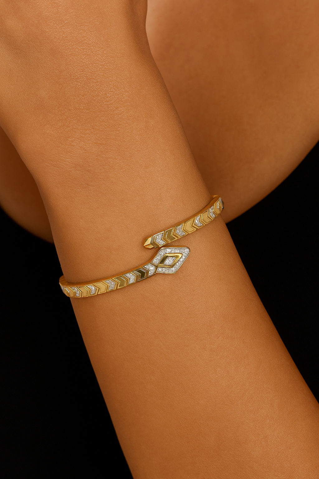Diamond Snake Bangle