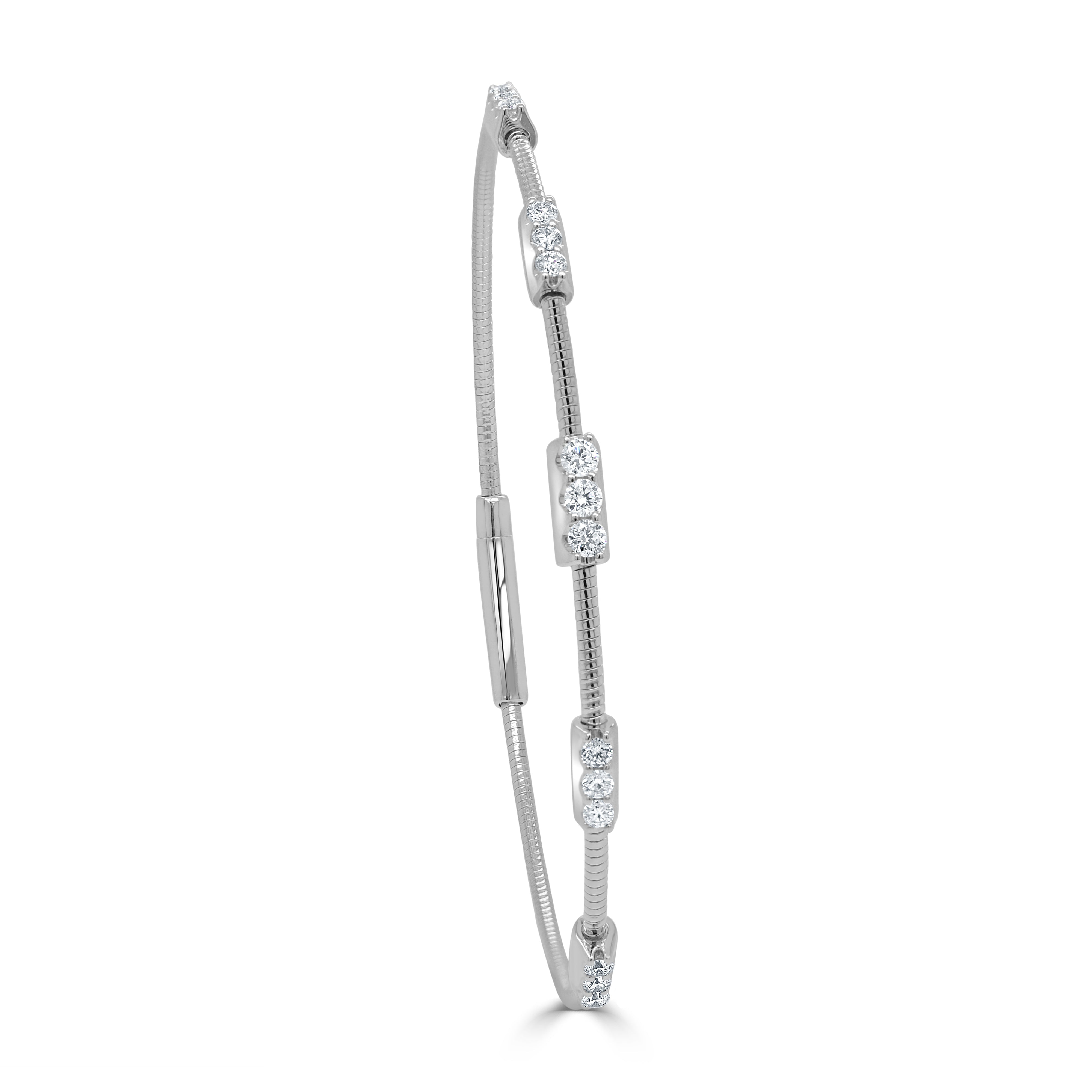 Diamond Flexible Station Bangle