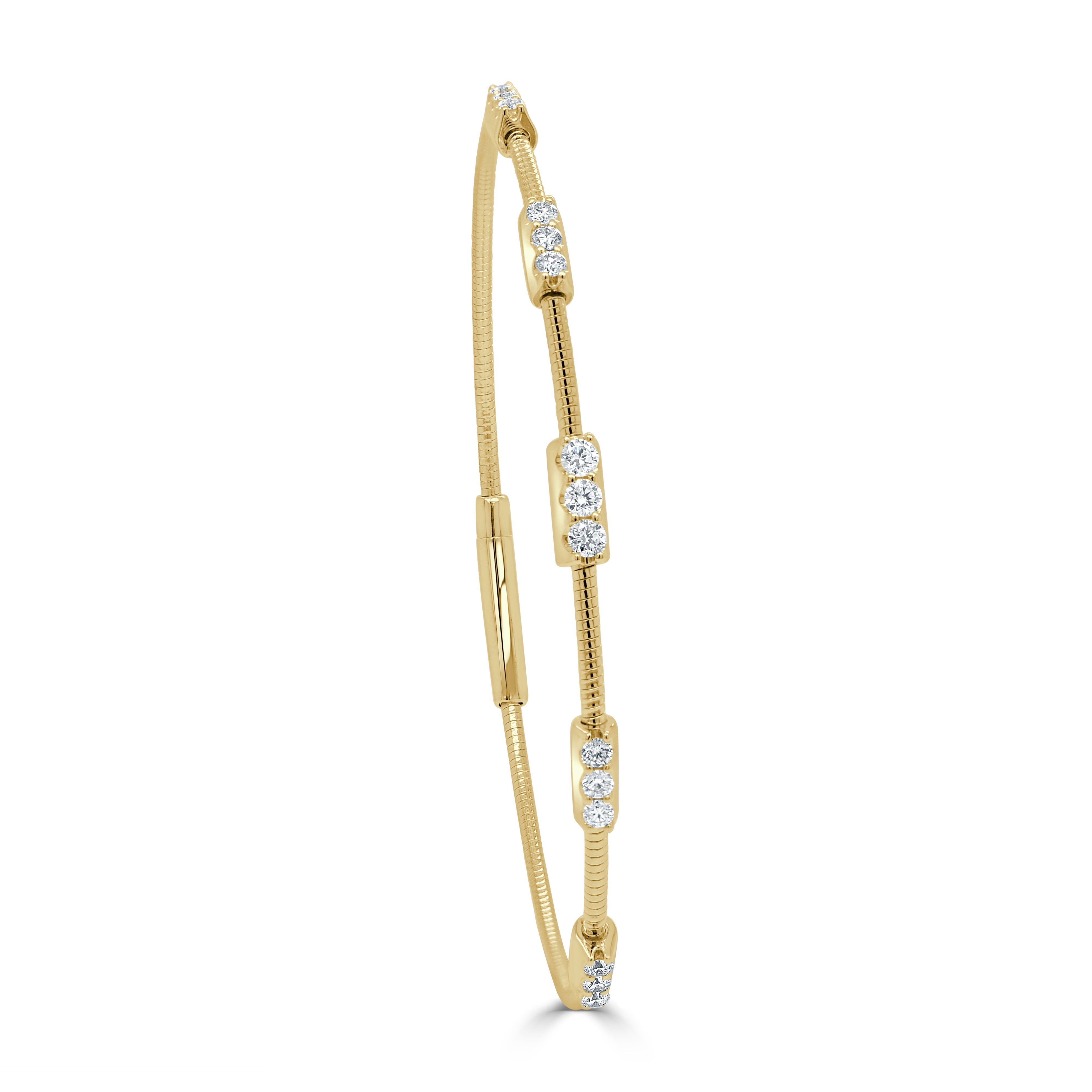 Diamond Flexible Station Bangle