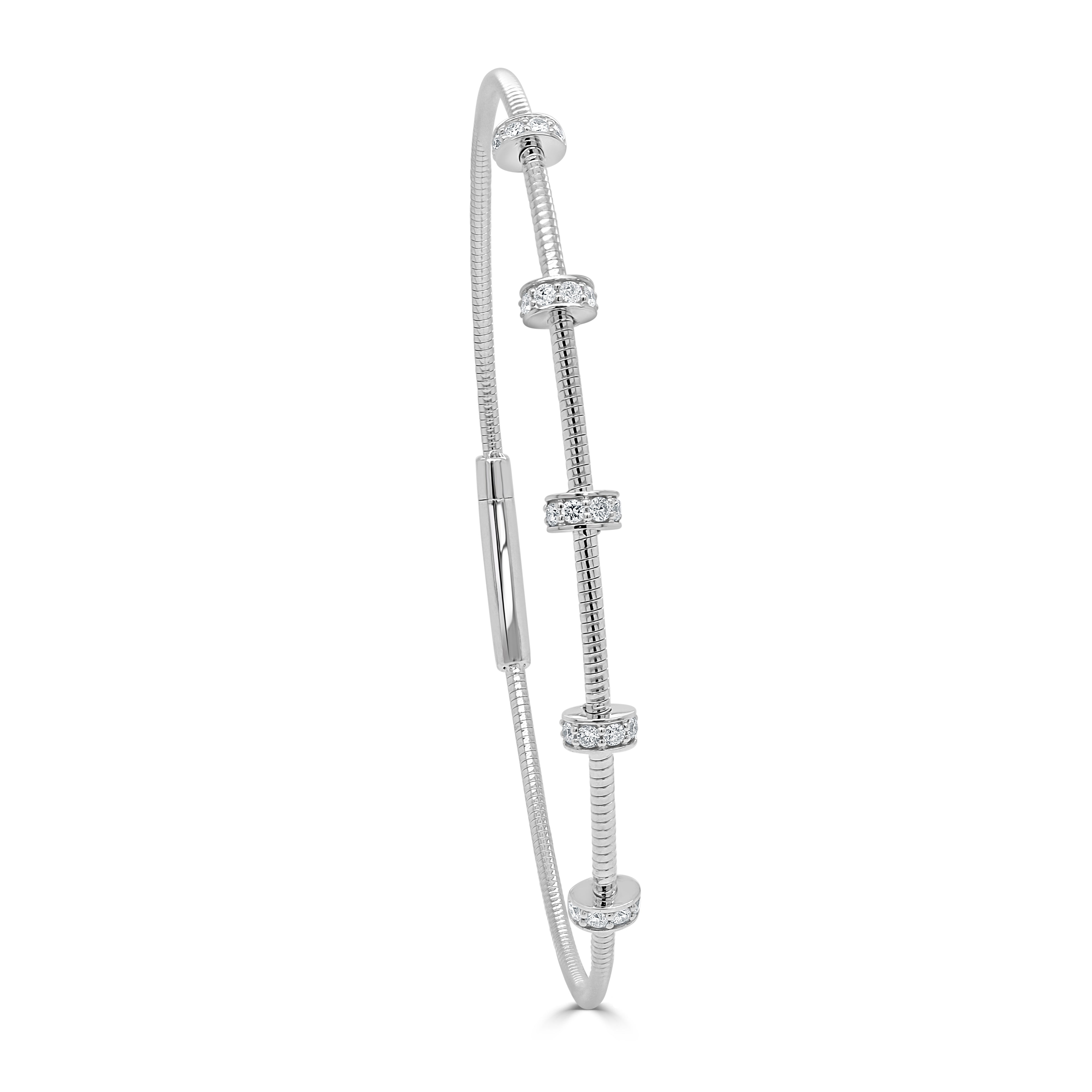 Diamond Flexible Station Bangle