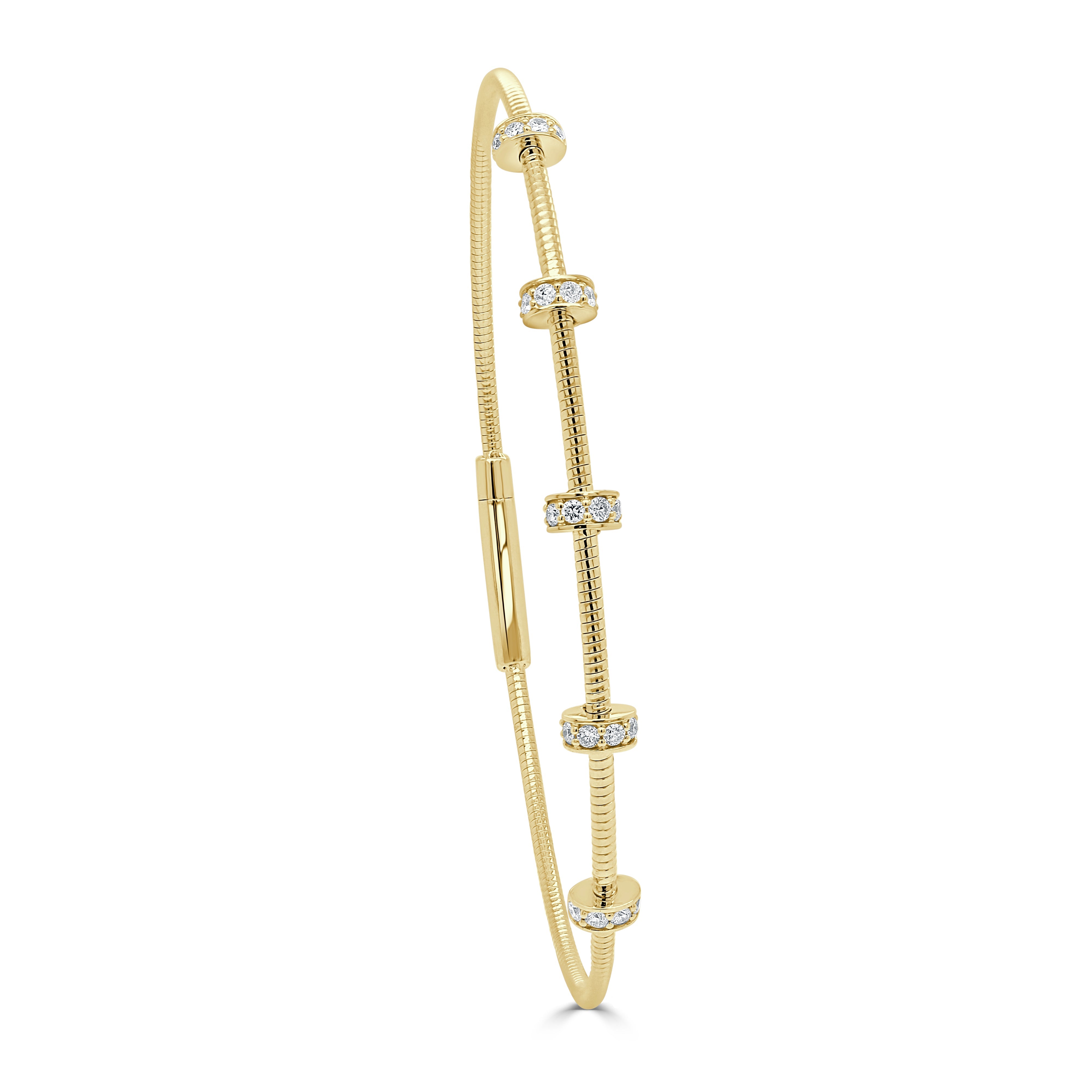 Diamond Flexible Station Bangle