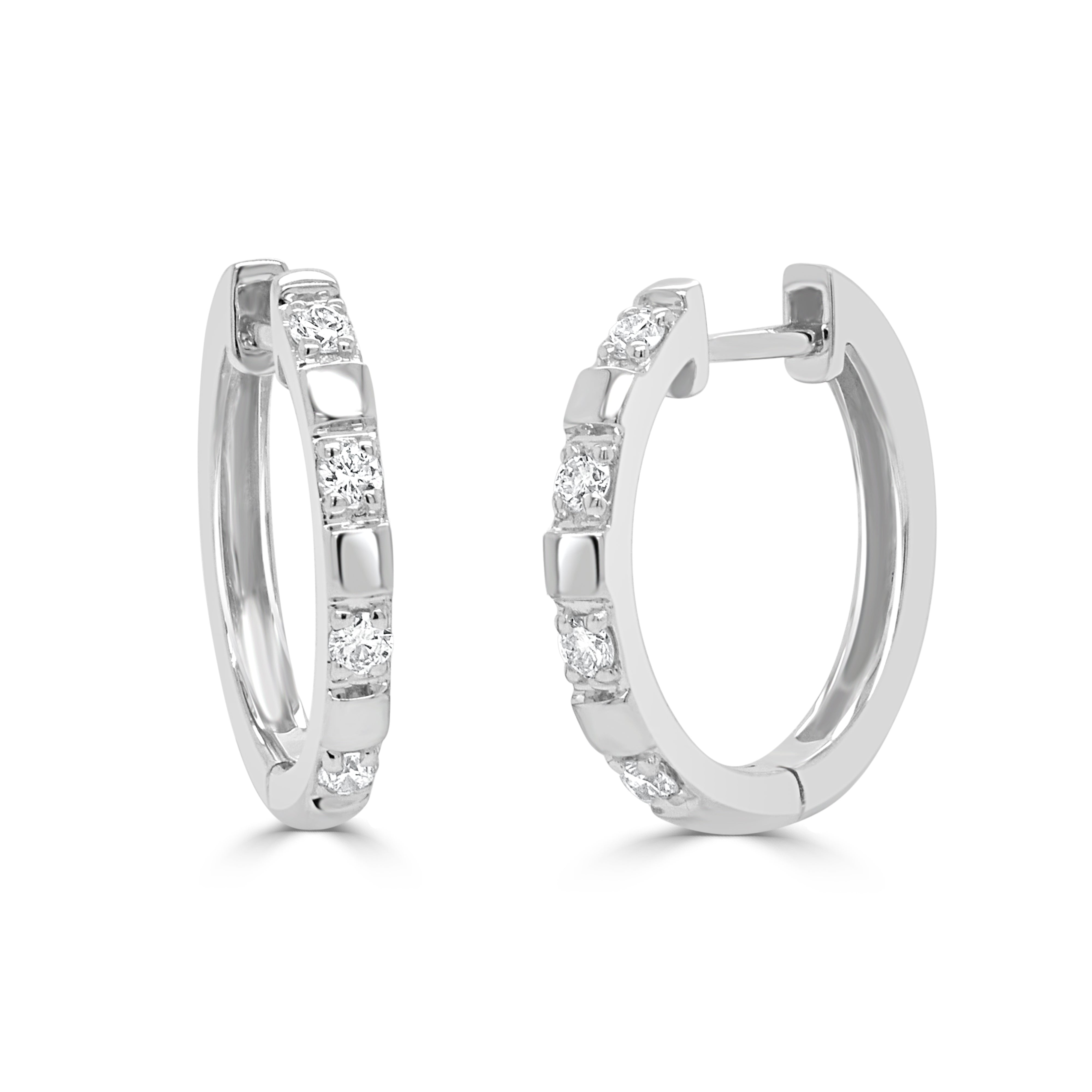 Diamond Huggie Earrings