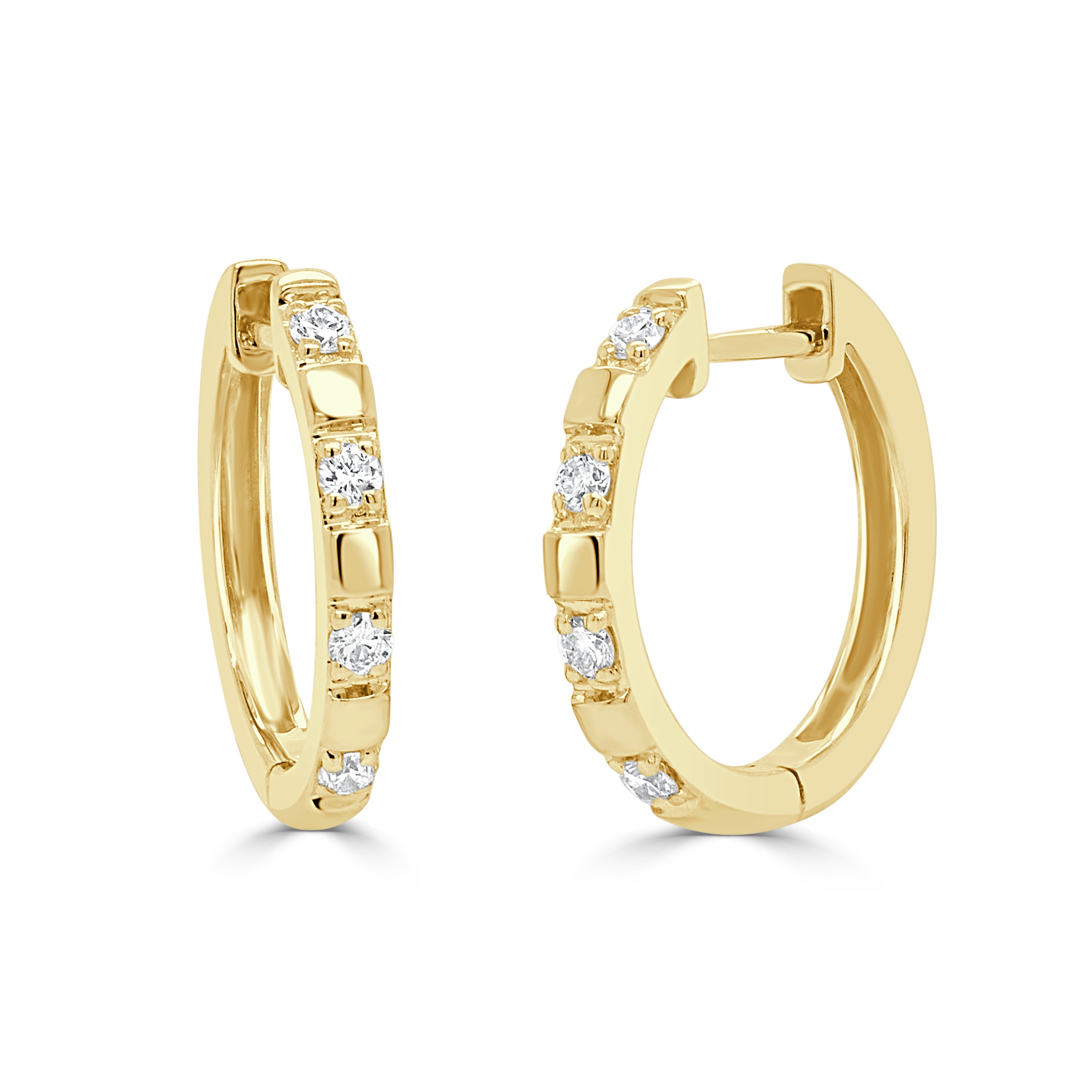 Diamond Huggie Earrings