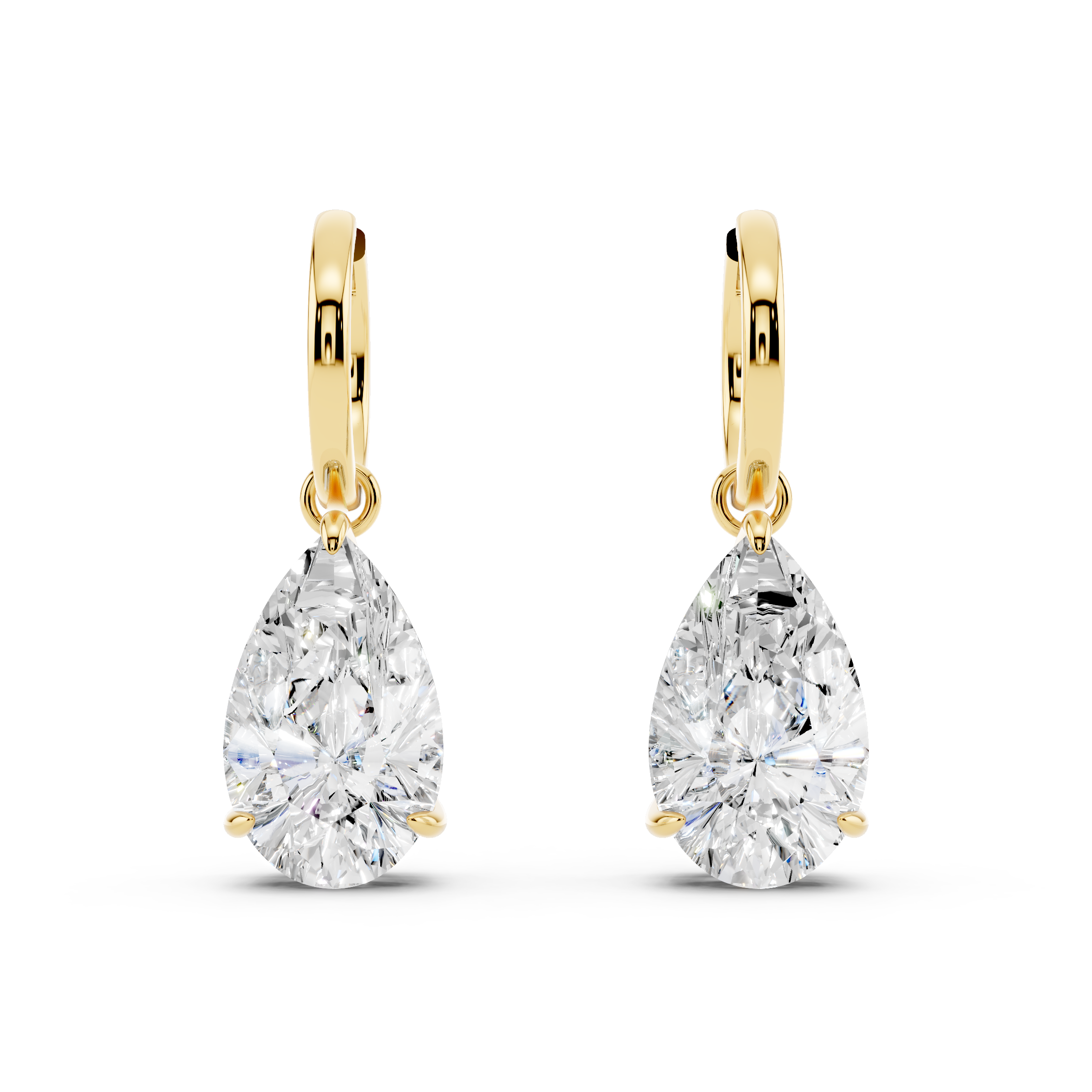 Golden Glam Tear Drop Earrings