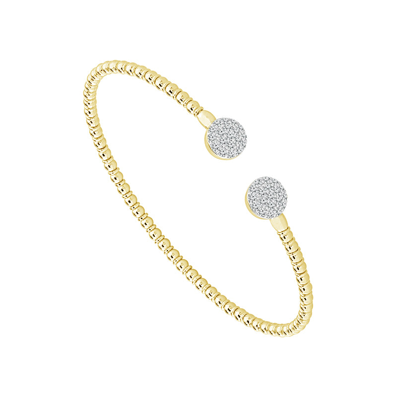 Pave Sphere Flexible Bangle