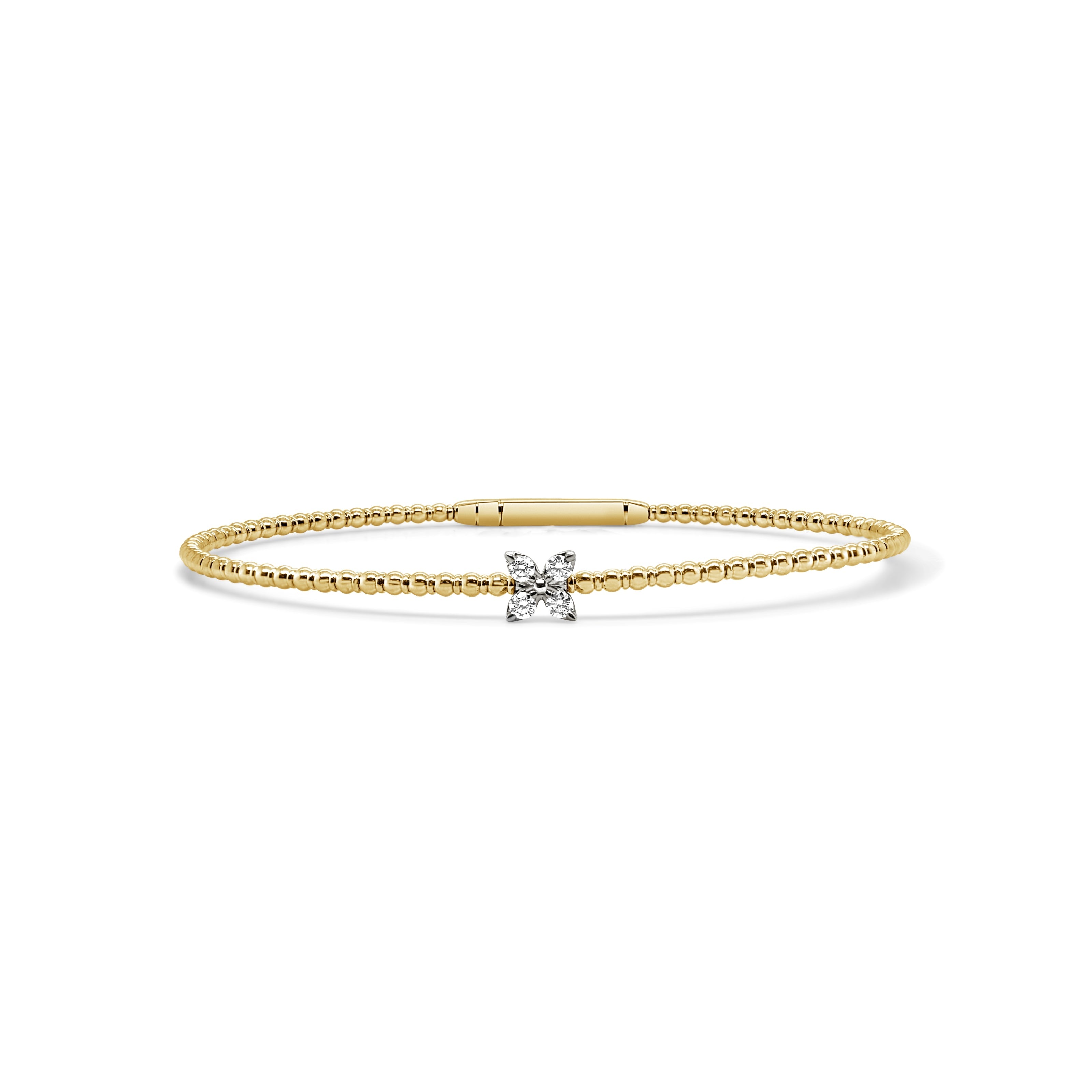 Diamond Beaded Flexible Bangle
