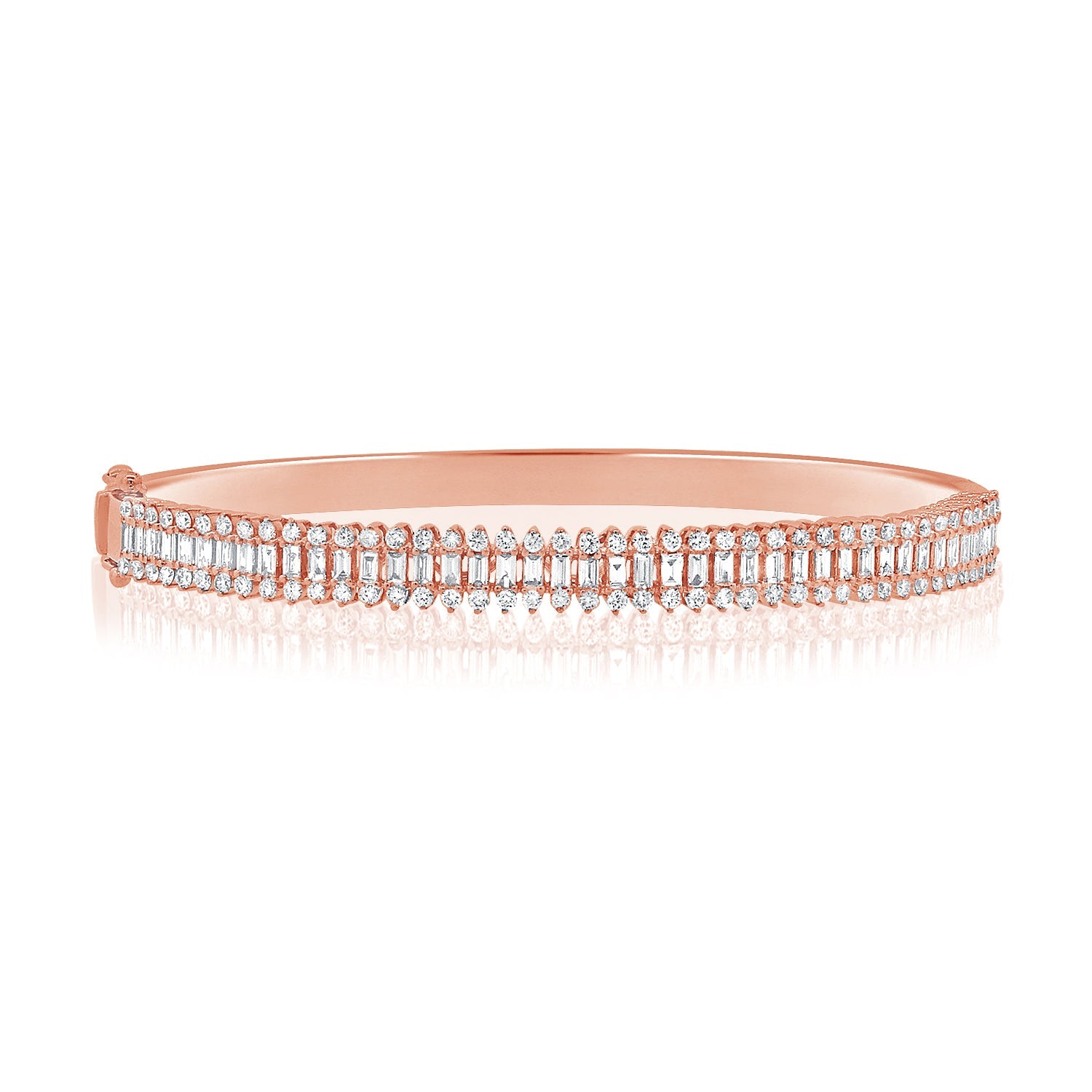 Baguette Round Diamond Bangle