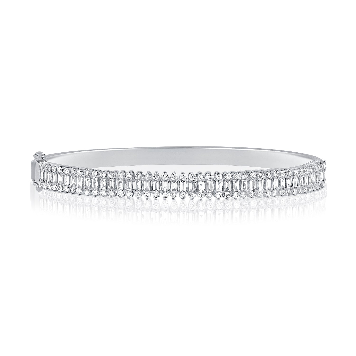 Baguette Round Diamond Bangle