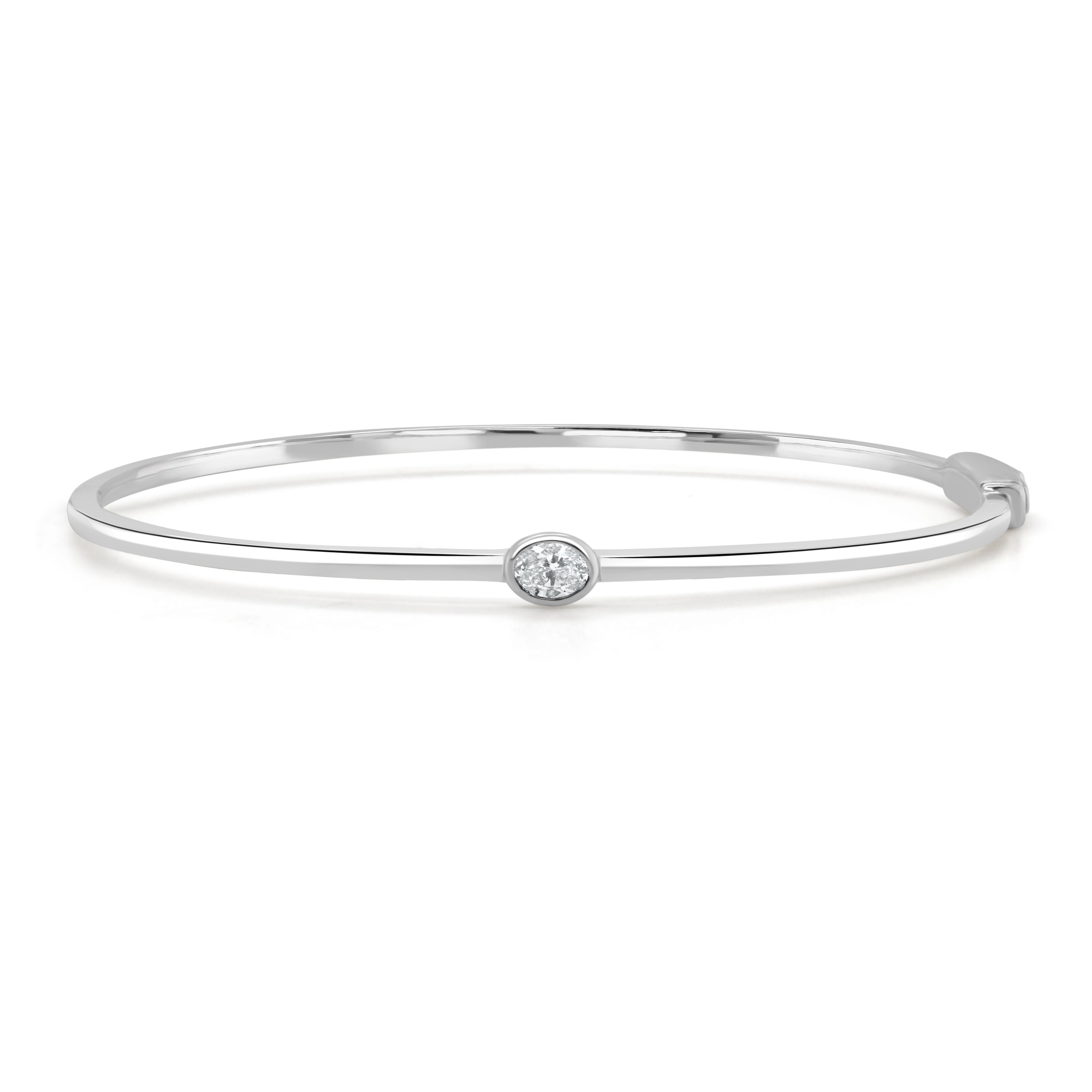 Oval Cut Diamond Bangle