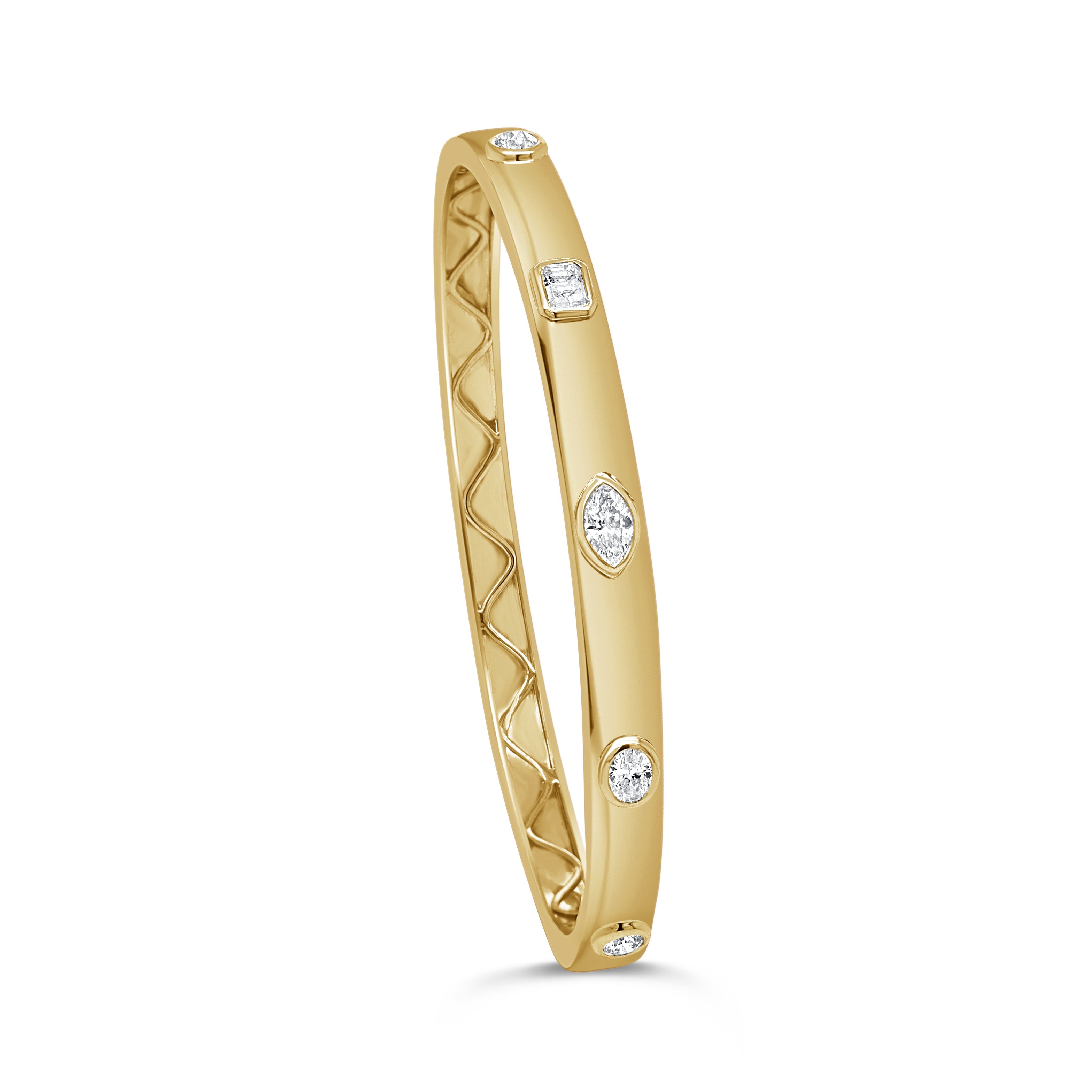 Mixed Fancy Shape Diamond Bangle