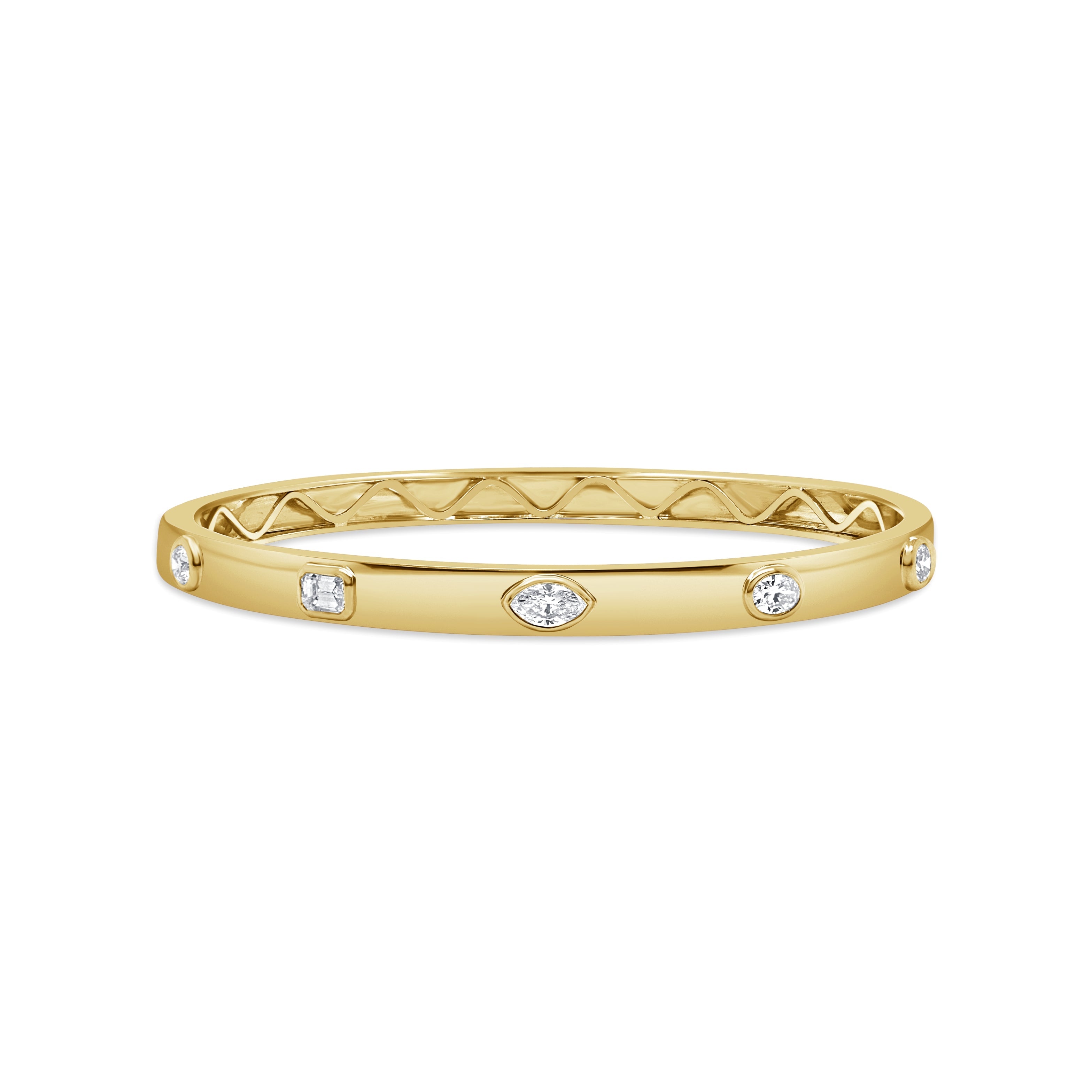 Mixed Fancy Shape Diamond Bangle