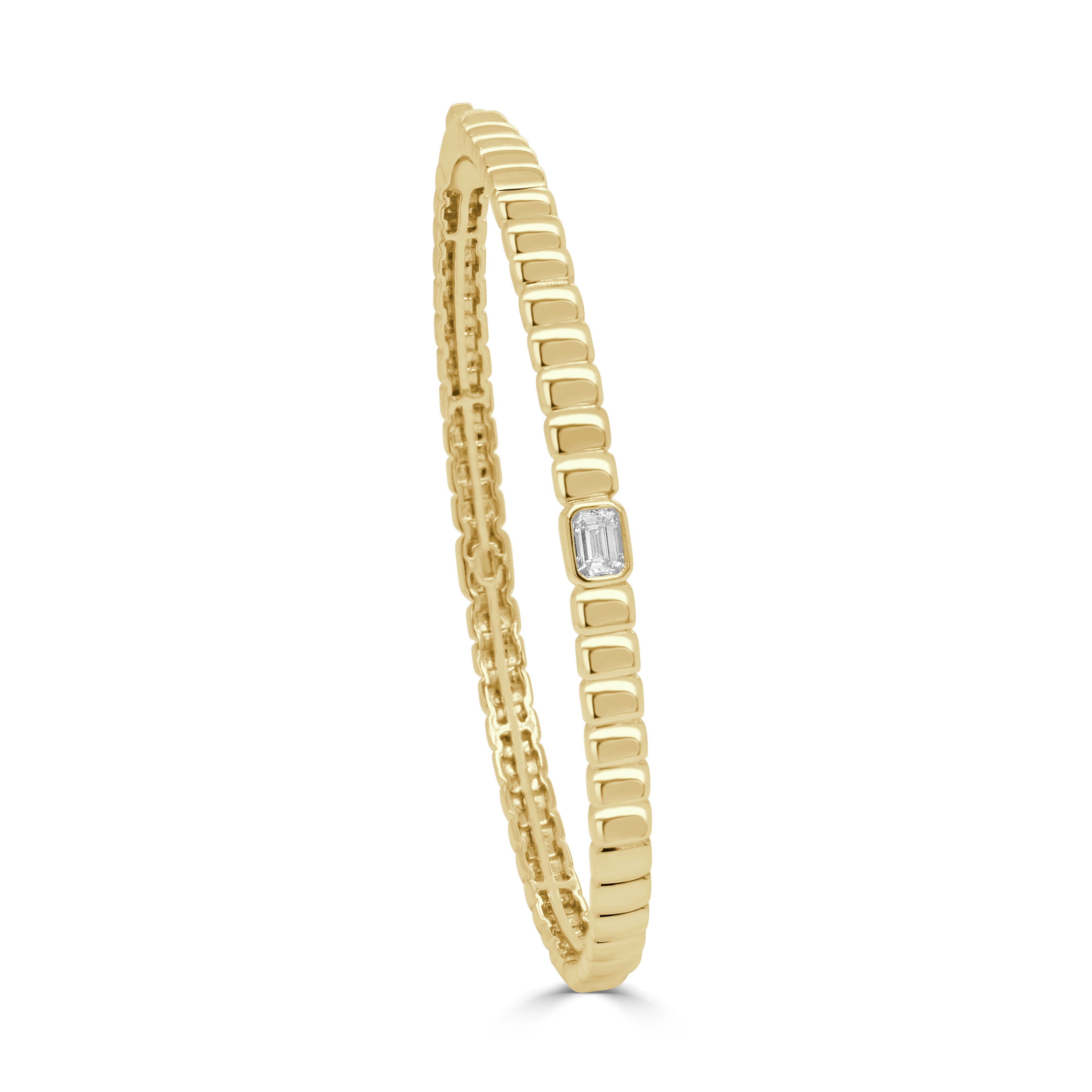 Emerald-Cut Diamond Bangle