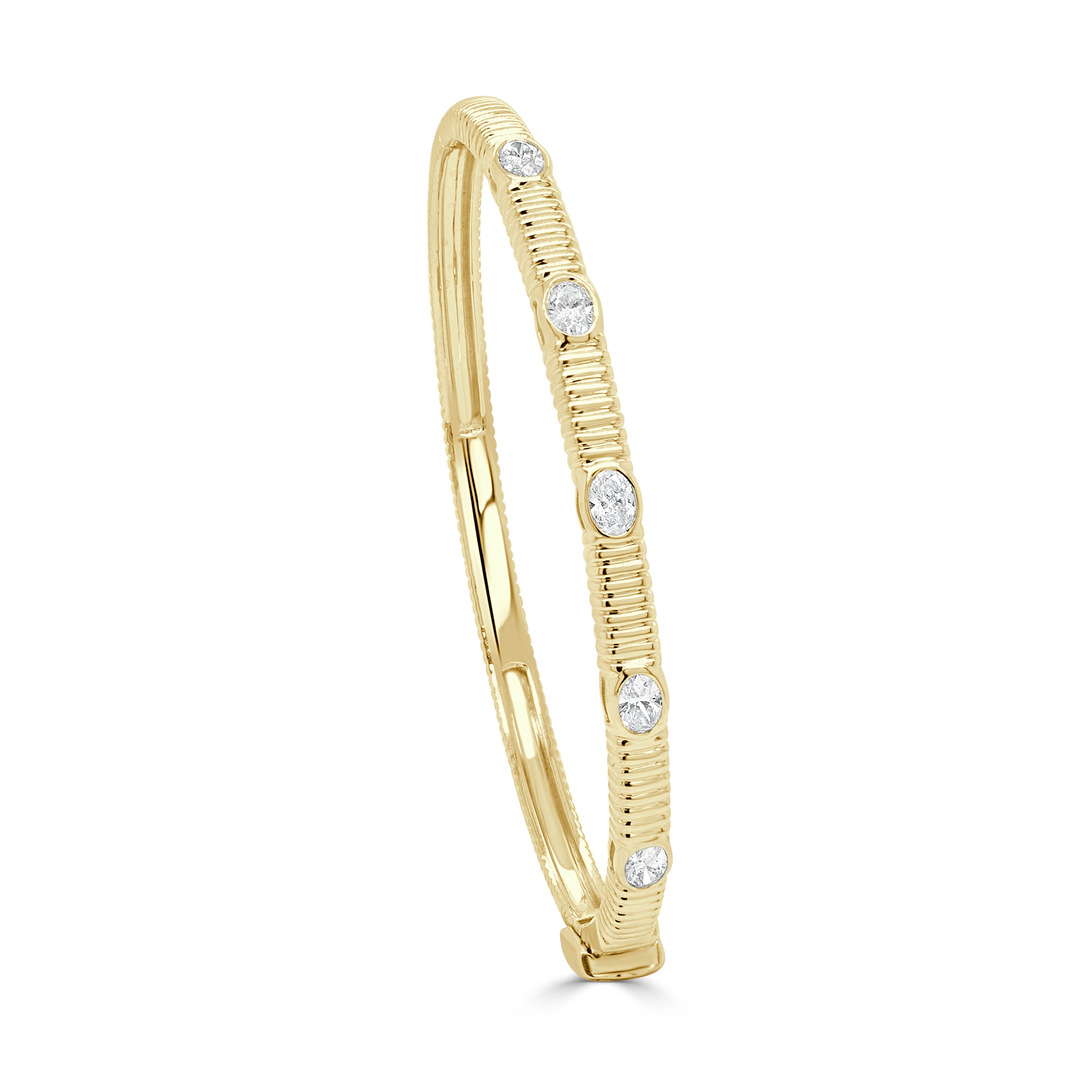 Oval Cut Diamond Bangle