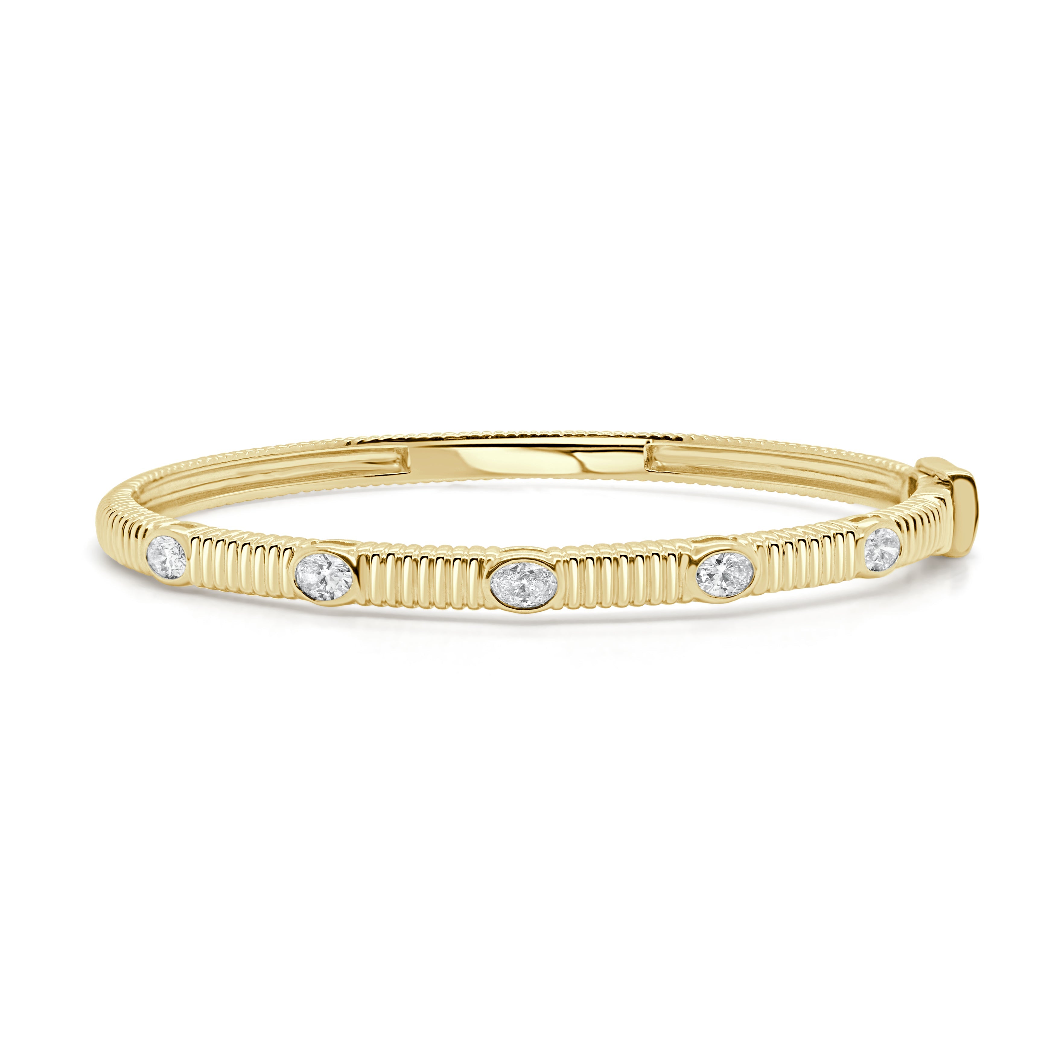 Oval Cut Diamond Bangle