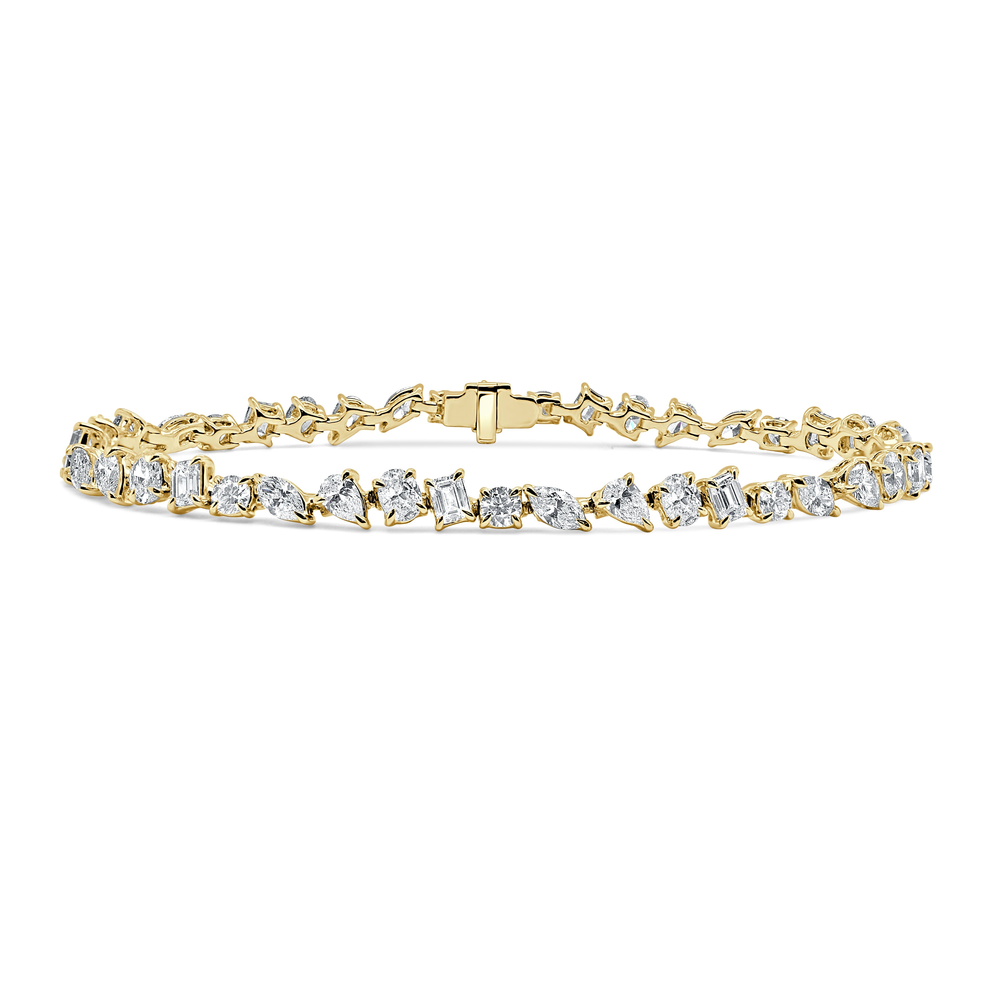 Mixed Fancy Shape Round Diamond Bracelet